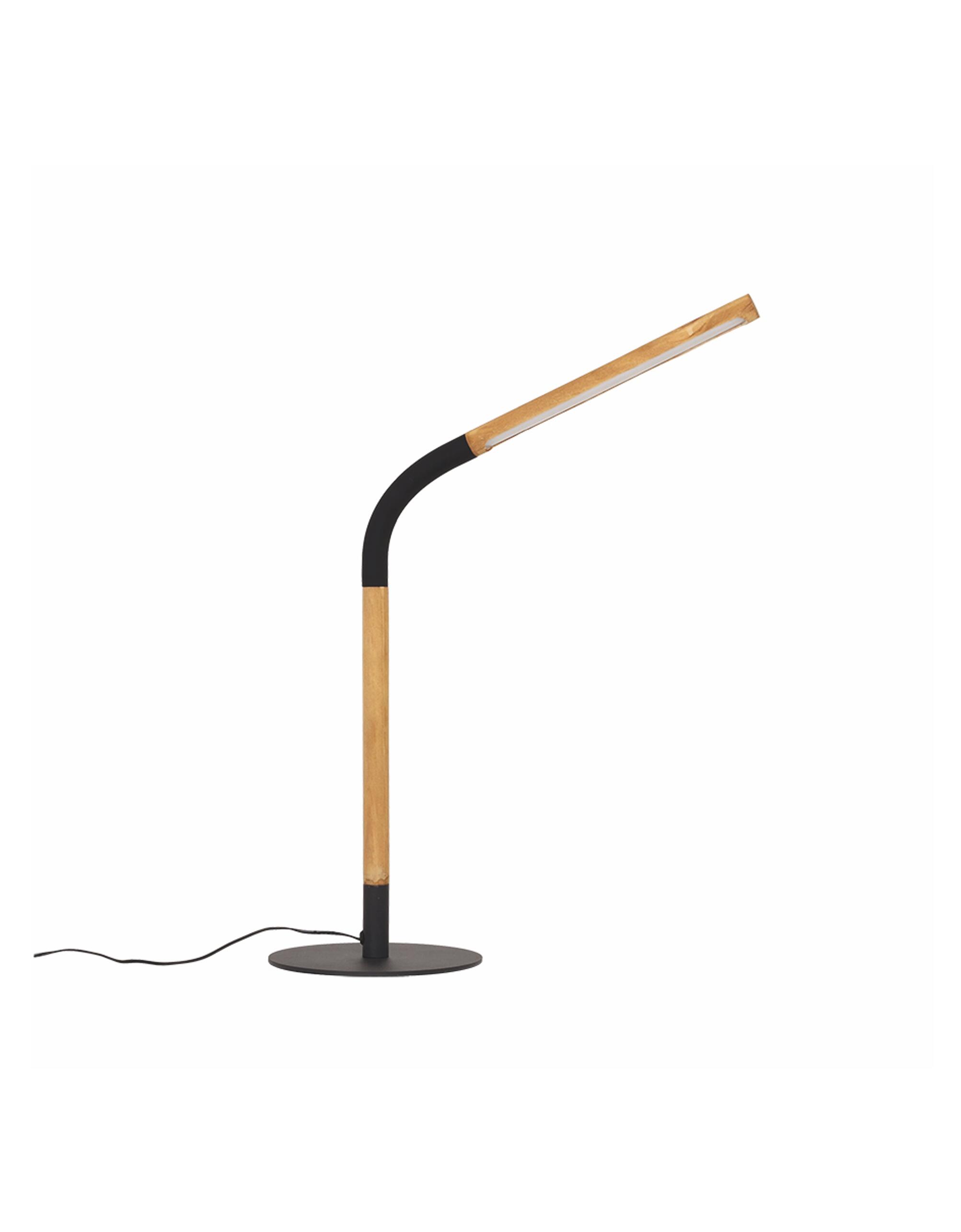 Flexo para escritorio LED Tatanka SEYNAVE con estructura de hierro negro luz cálida 3000K alimentación a red - 3