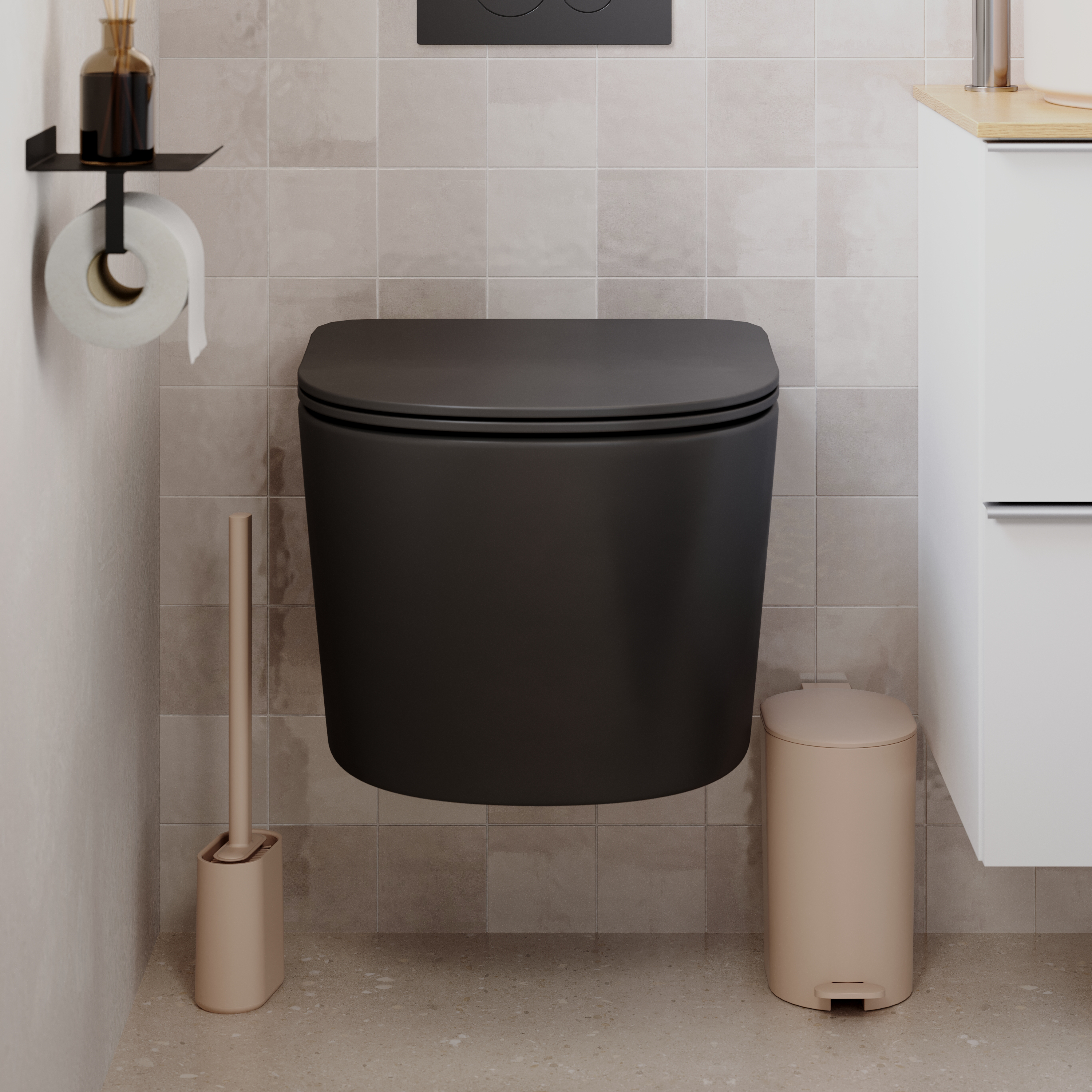 Łazienkowy kosz na śmieci Easy 3L różowy Sensea - 7