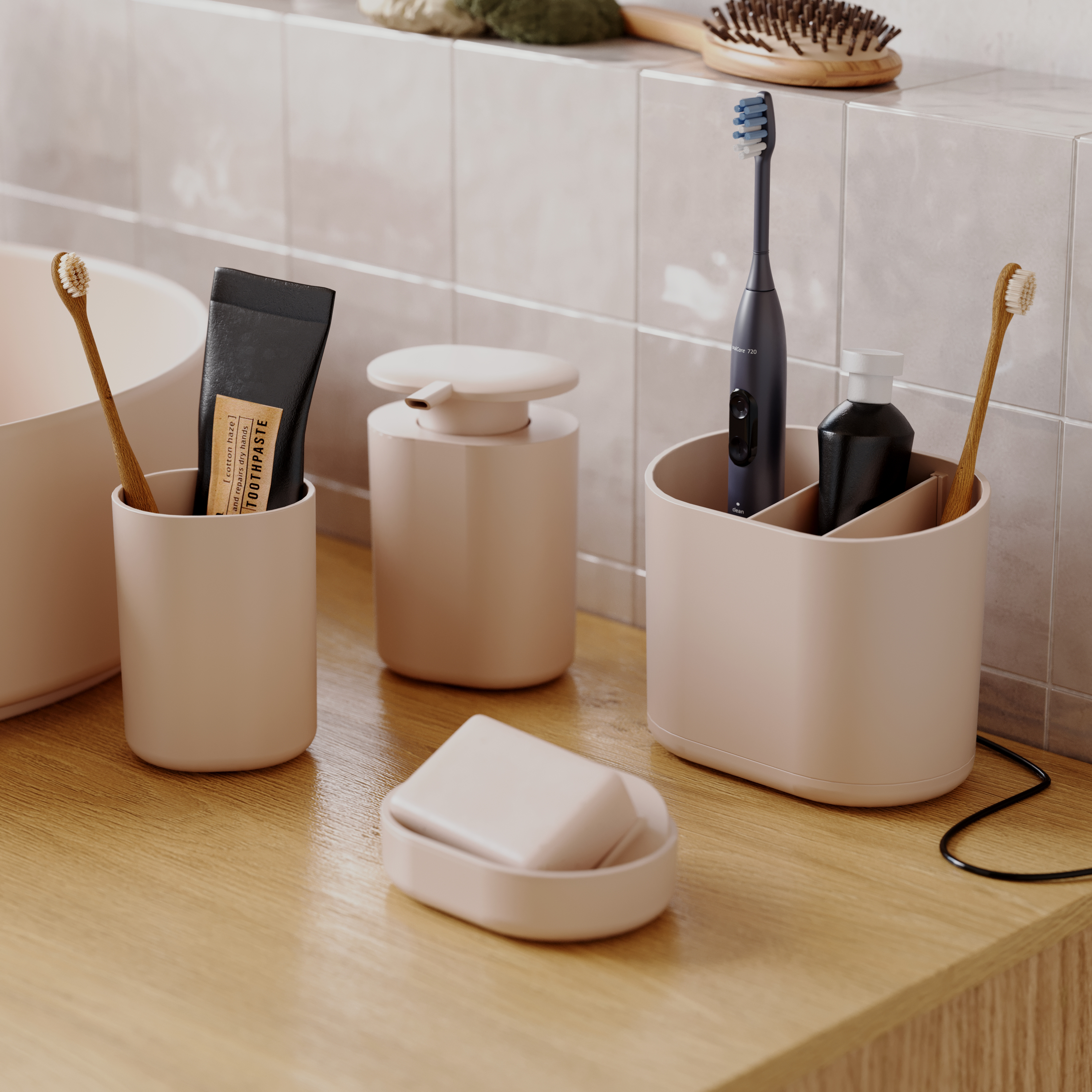 Distributeur de savon rose Easy SENSEA - 5