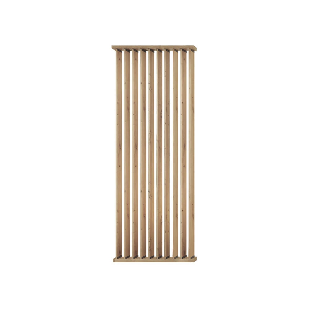Separador de ambiente recortable madera roble lamas giratorias medida 50x250cm - 4