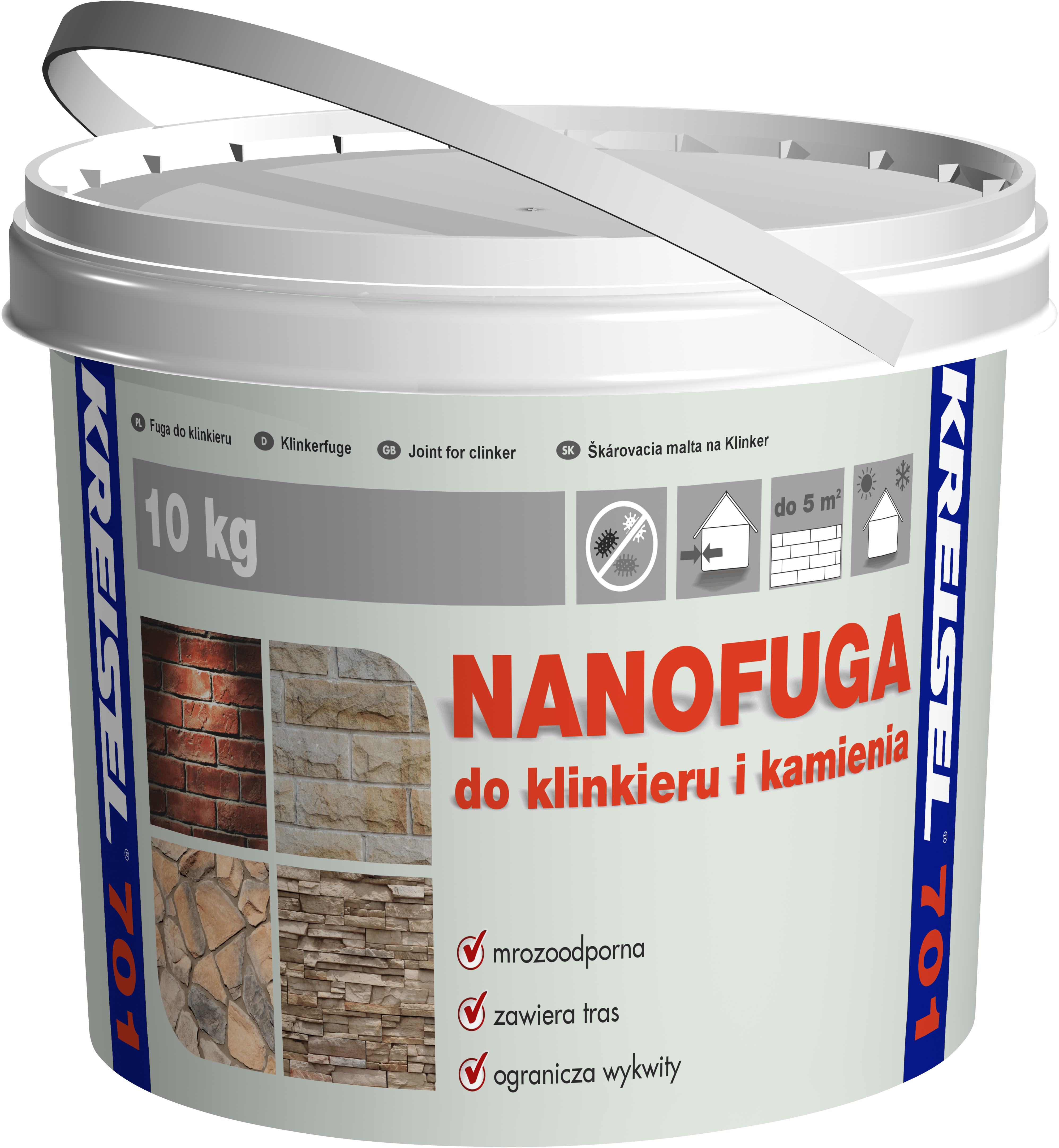 Fuga do klinkieru 701 Czarna 10 kg Kreisel