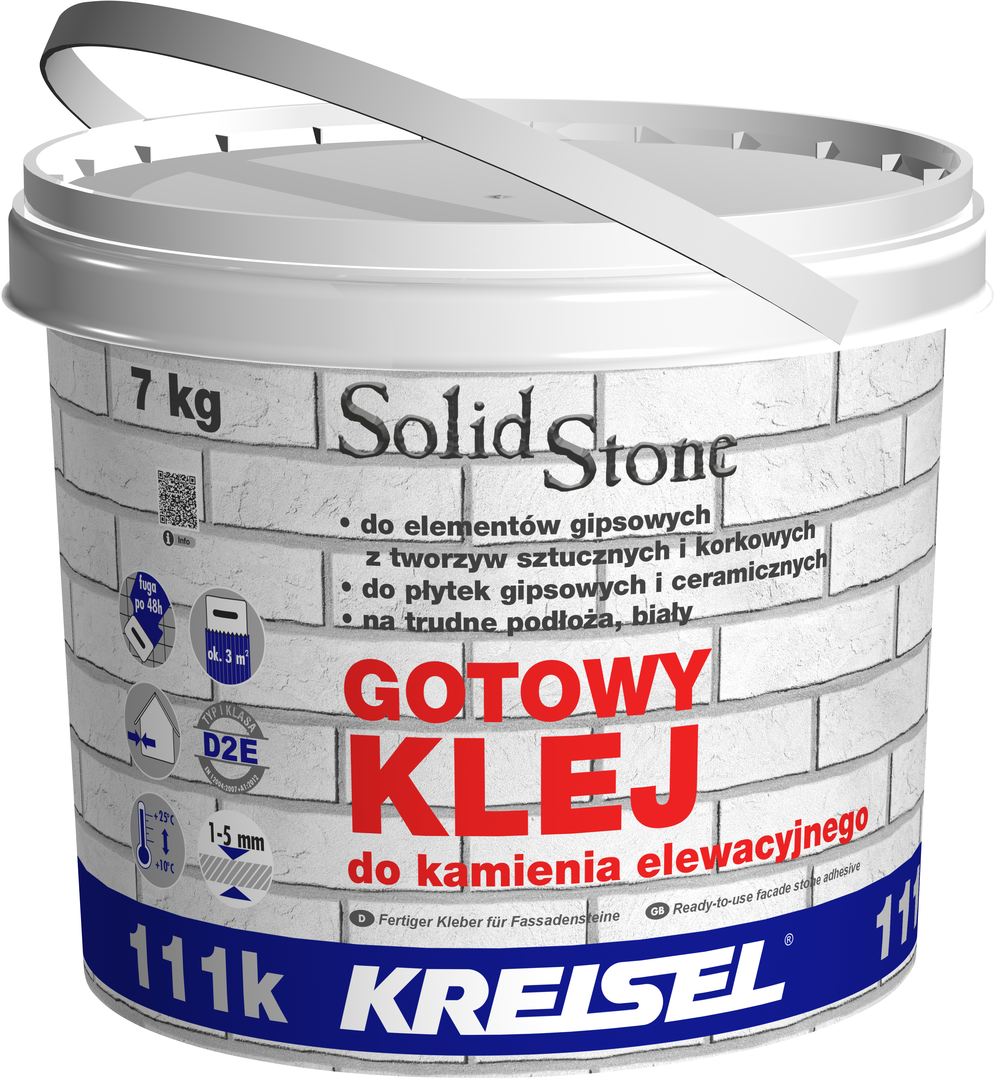 Klej do kamienia elewacyjnego Solid Stone 111k 7 kg Kreisel