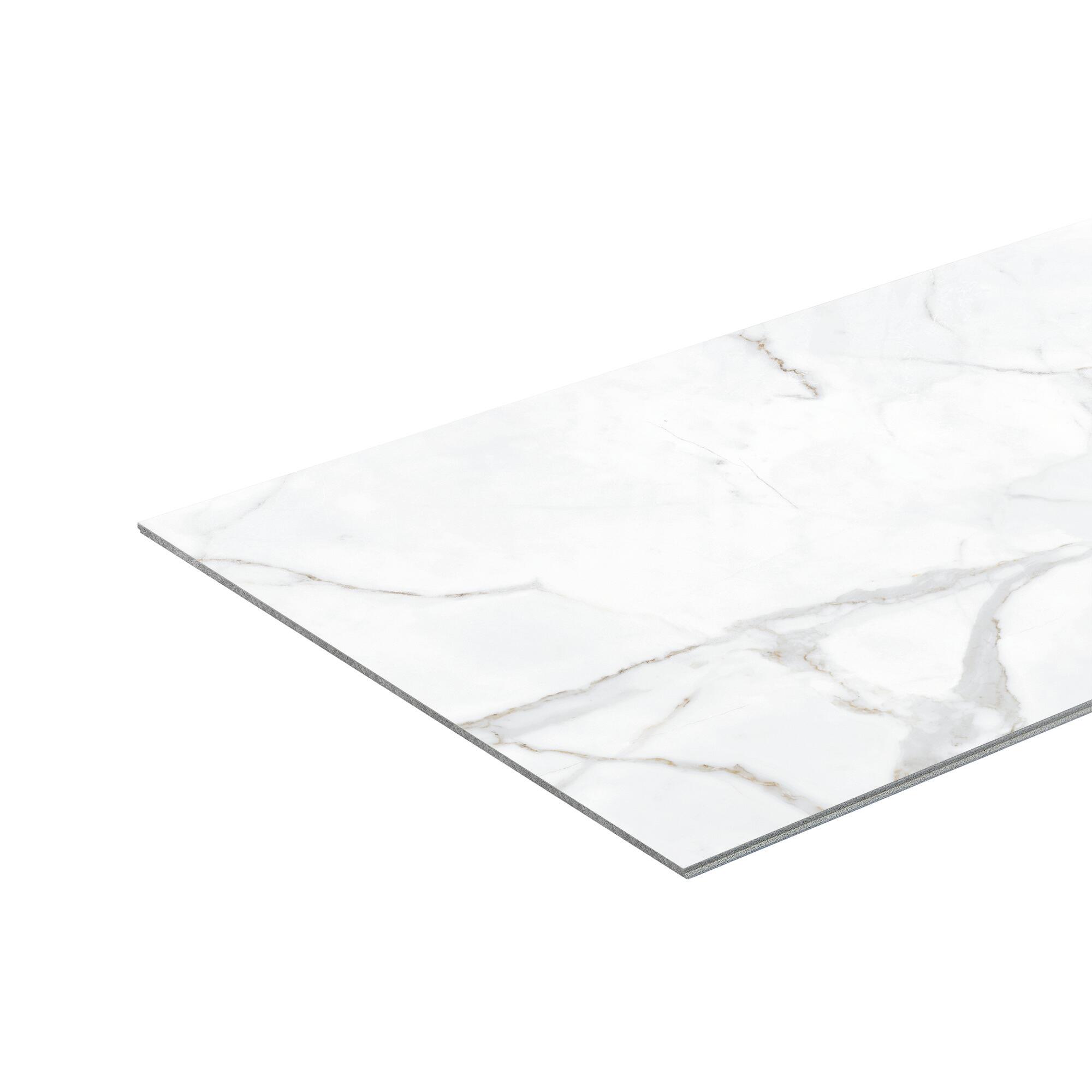 Revestimiento de pared decorativo efecto mármol de PVC Inspiro XL Gloss Eclipse blanco de 260x90cm - 5