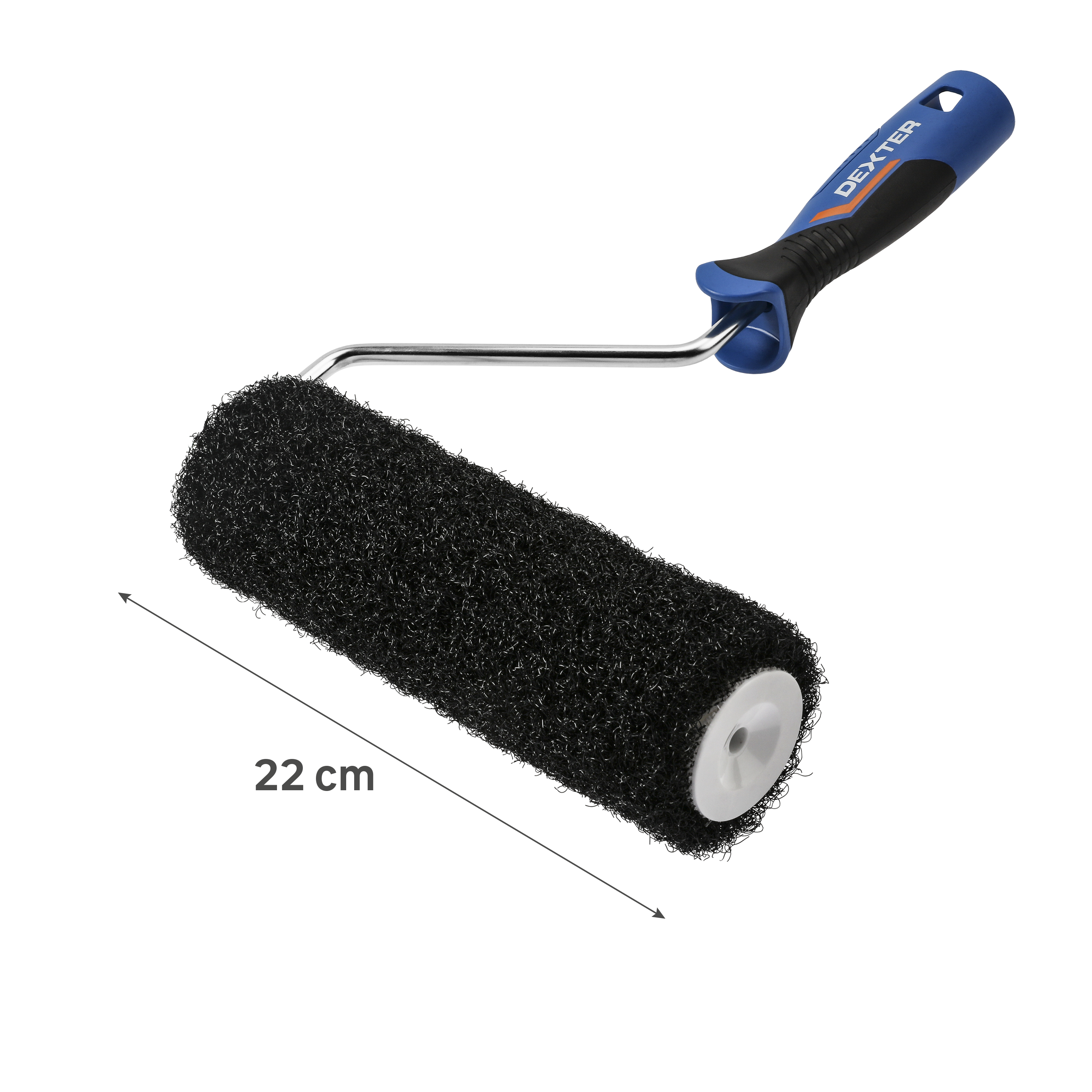 Rodillo para pintar fachadas rugosas y aplicar masilla DEXTER de 220 mm de anchura, 48 mm de diámetro, pelo largo (más de 12 mm). Fibra de poliamida. Varilla de acero. - 7