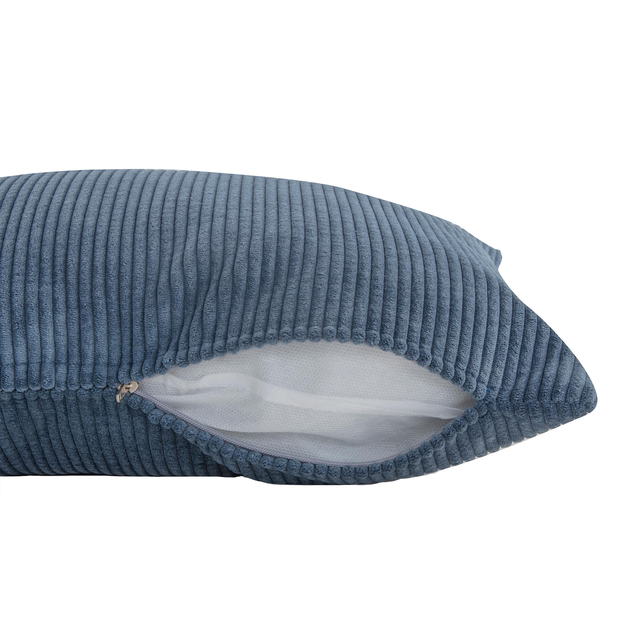 Cojín decorativo rectangular Elio pana poliéster liso azul 50x30cm - 5