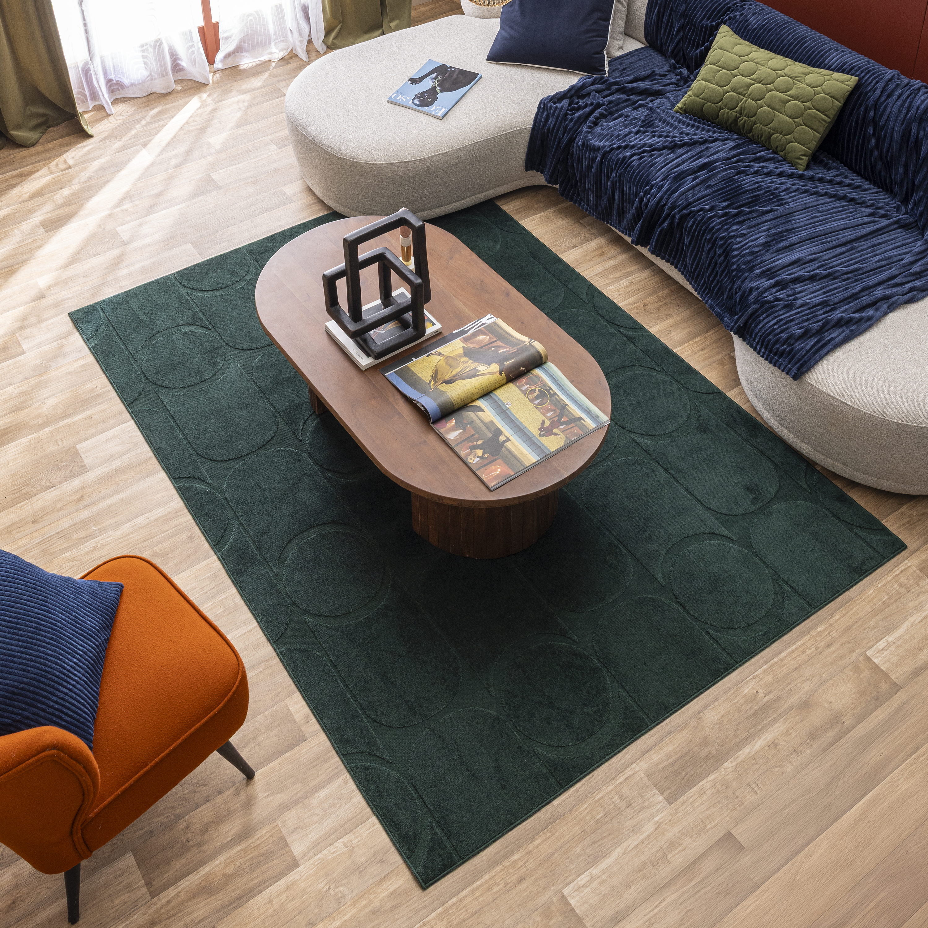 Tapete de interior Ophrys 160x230cm verde Inspire - 2