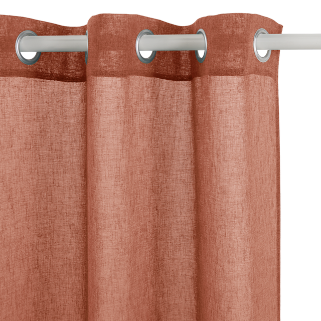 Tenda Zadig cotta 2 arancio, occhiello 140x280 cm INSPIRE