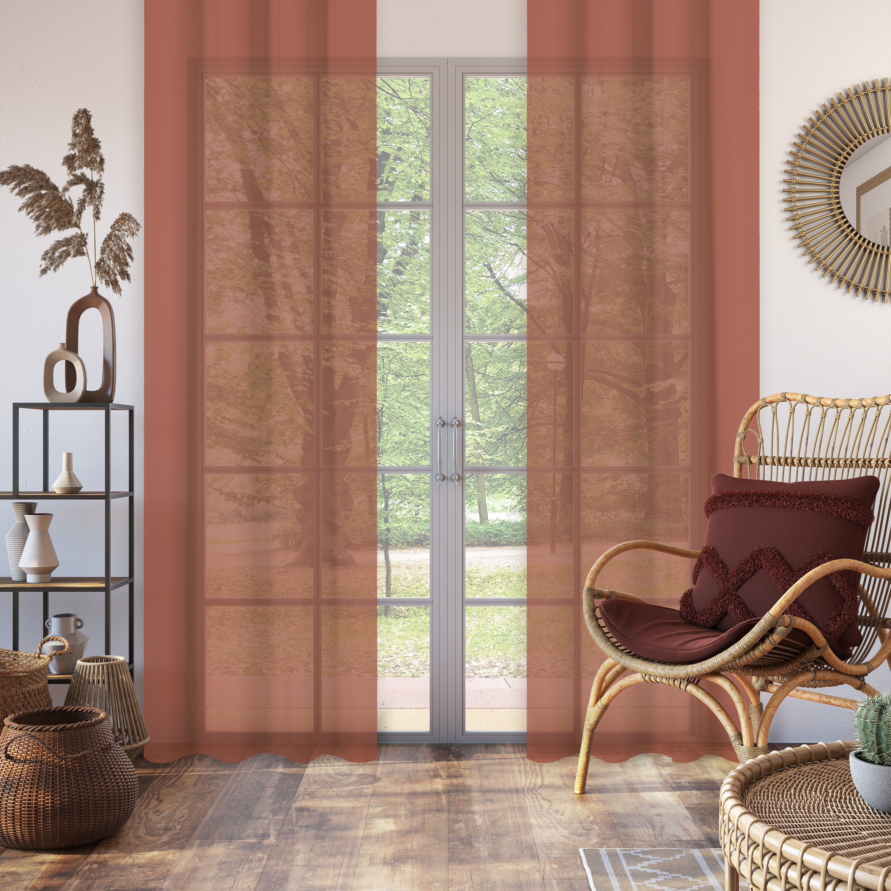 Cortinado fita e/ou presilha Zadig 200x280cm cotta Inspire - 16