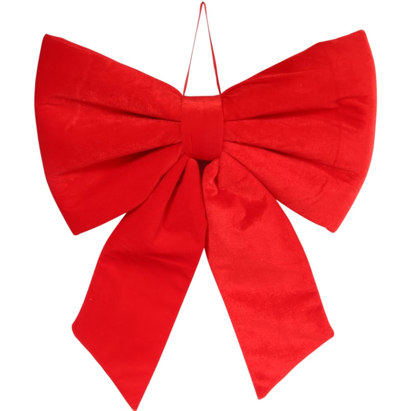 Zawieszka świąteczna na drzwi kokardka 50x60cm czerwona