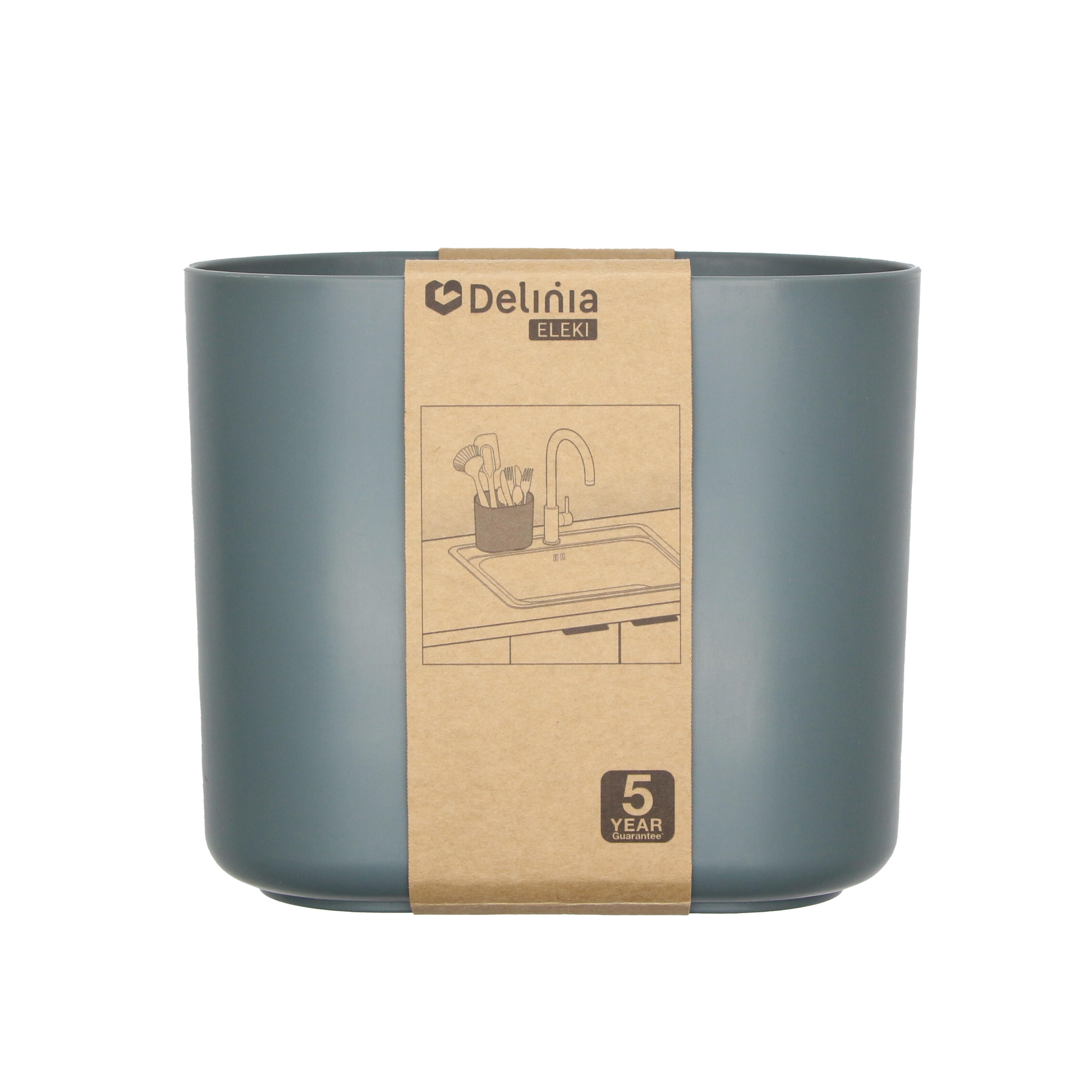 Cubertero escurridor con bandeja Eleki Delinia gris - 4