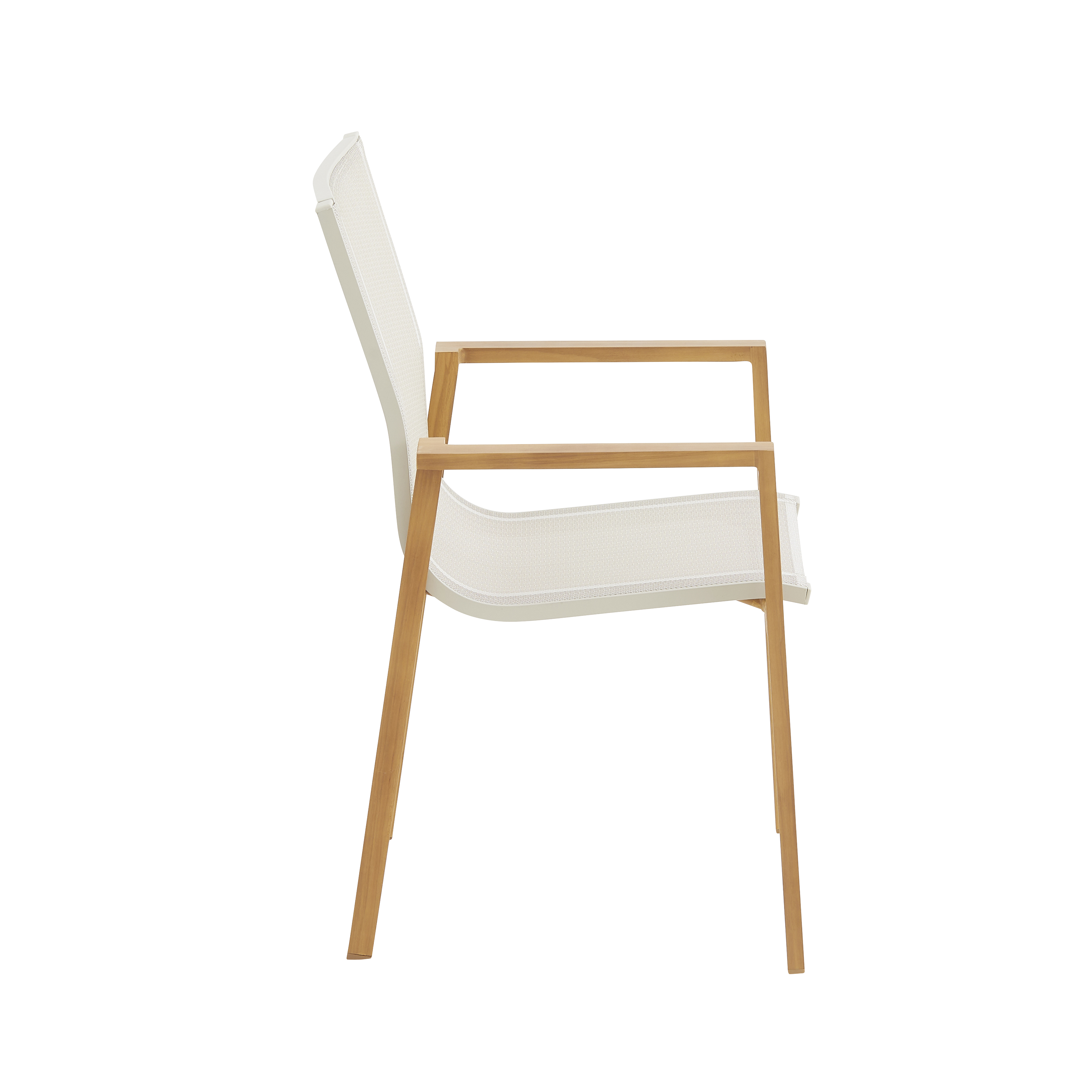 Fauteuil de jardin NATERIAL Odyssea gamma en aluminium effet bois beige - 5