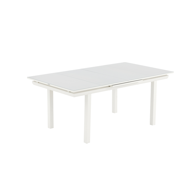Mesa extensible de aluminio NATERIAL Odyssea blanca 187/244X100 cm