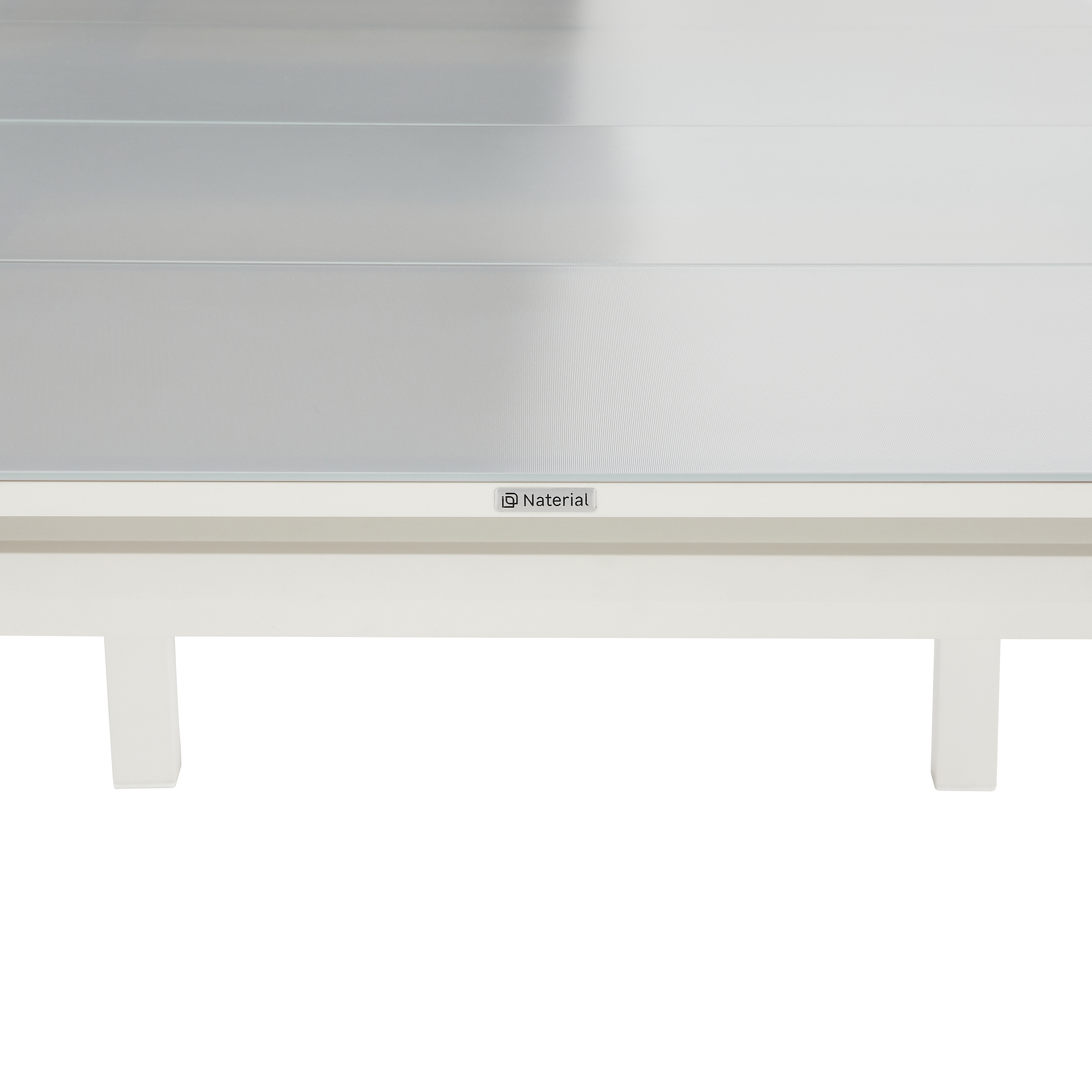 Mesa de refeição extensível em alumínio e vidro 188/244x100x76 cm branco Naterial Odyssea+ - 29