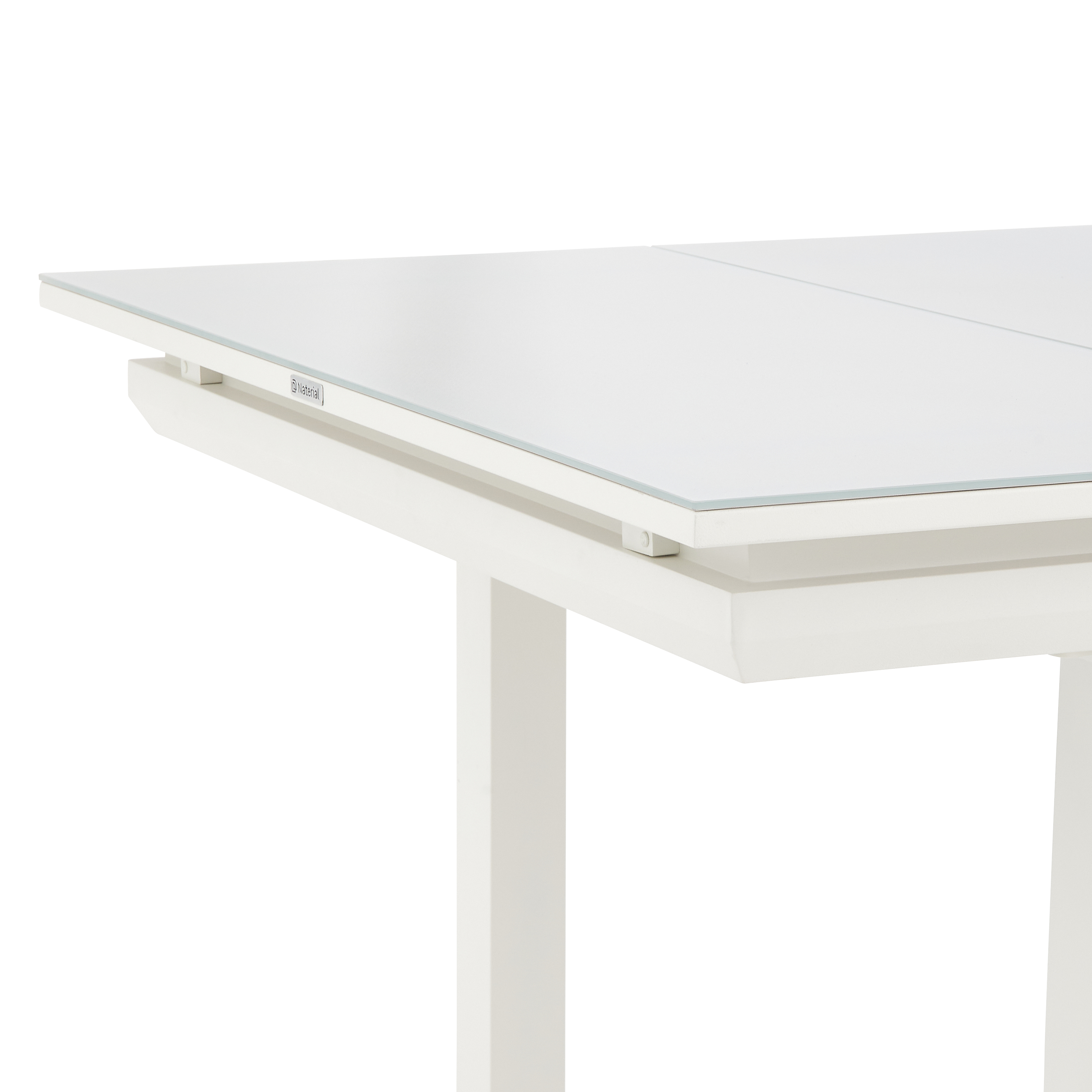 Mesa de refeição extensível em alumínio e vidro 188/244x100x76 cm branco Naterial Odyssea+ - 28