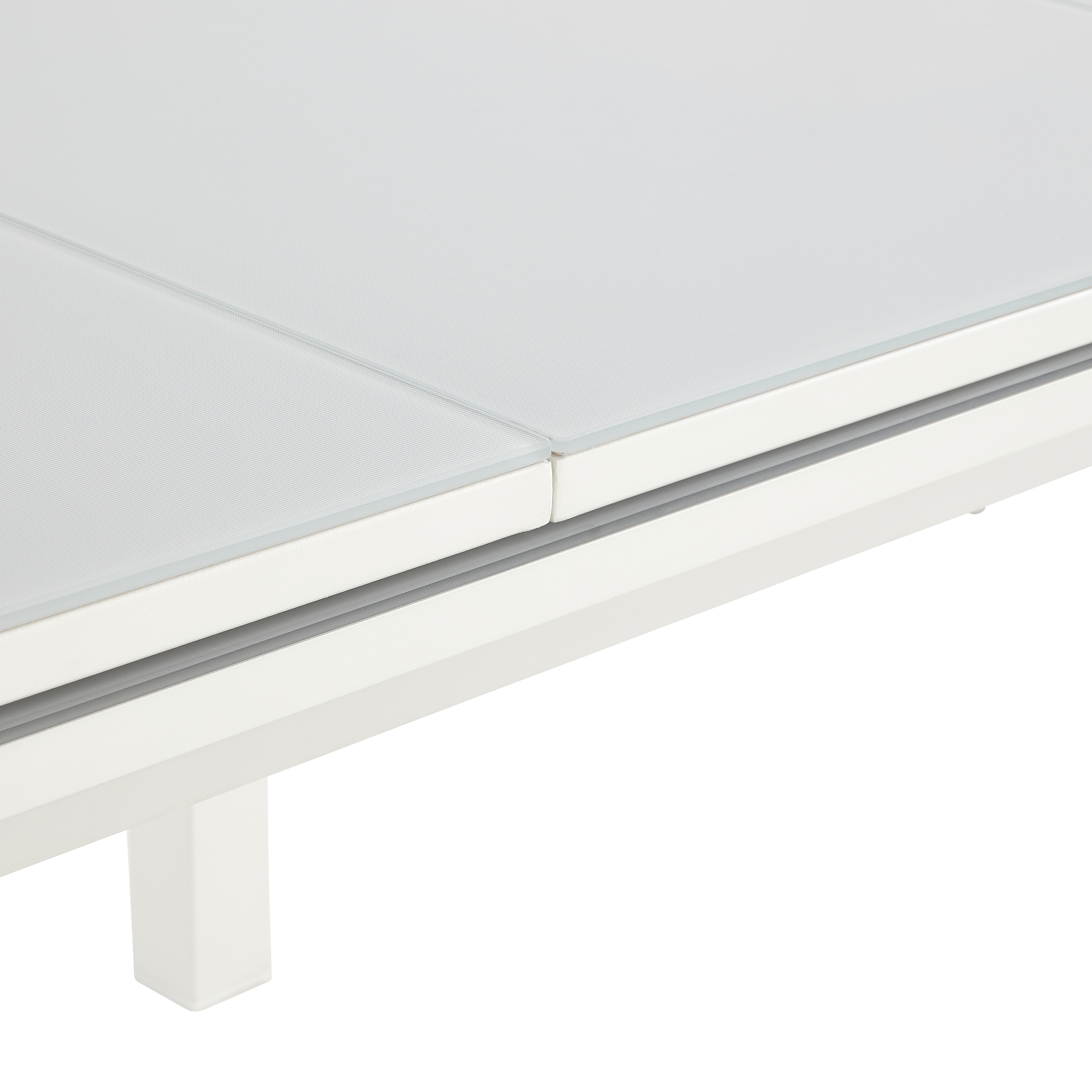 Mesa de refeição extensível em alumínio e vidro 188/244x100x76 cm branco Naterial Odyssea+ - 26