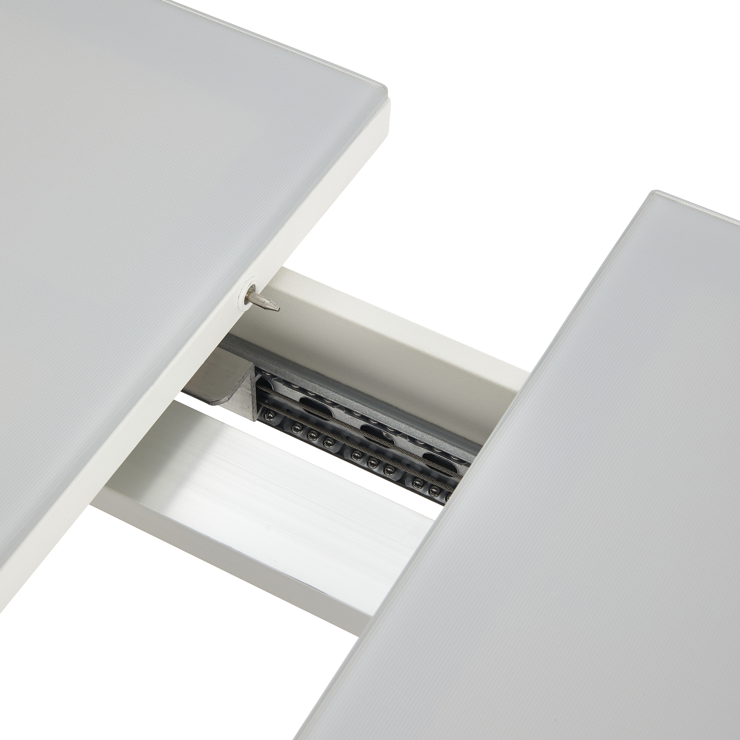 Mesa de refeição extensível em alumínio e vidro 188/244x100x76 cm branco Naterial Odyssea+ - 25