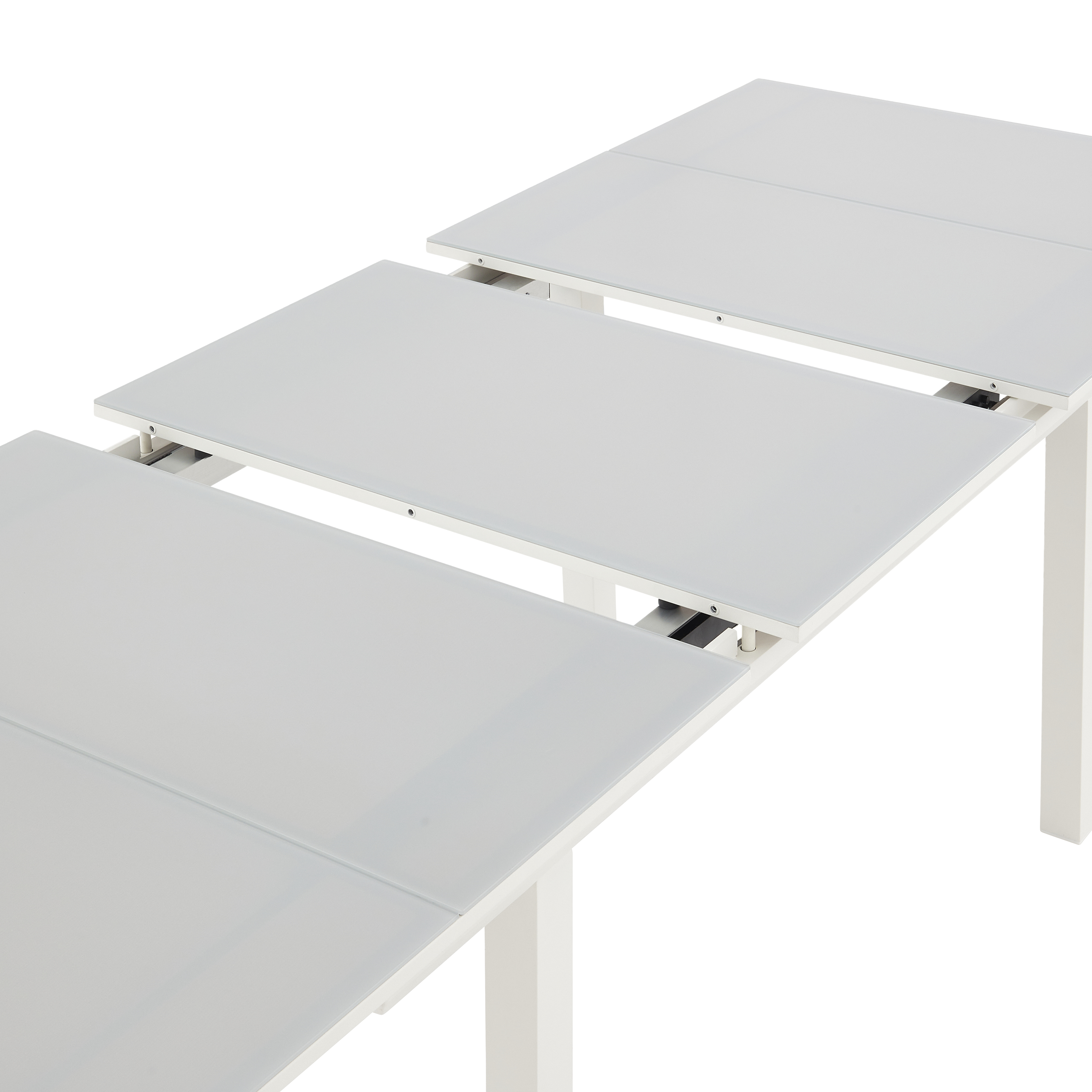 Mesa de refeição extensível em alumínio e vidro 188/244x100x76 cm branco Naterial Odyssea+ - 8