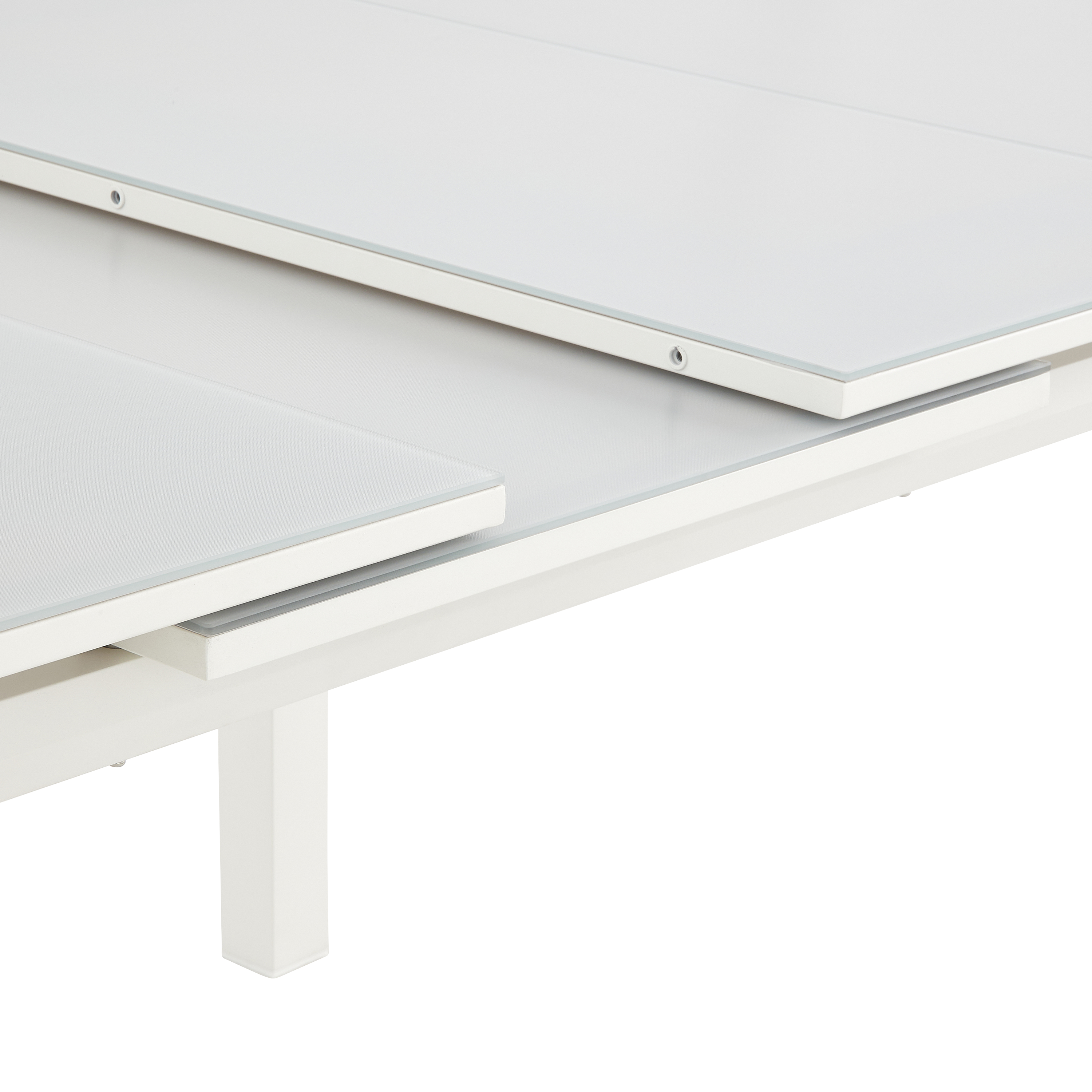 Mesa de refeição extensível em alumínio e vidro 188/244x100x76 cm branco Naterial Odyssea+ - 7