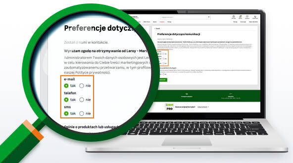 grafika komputer zbliżenie na zgody marketingowe