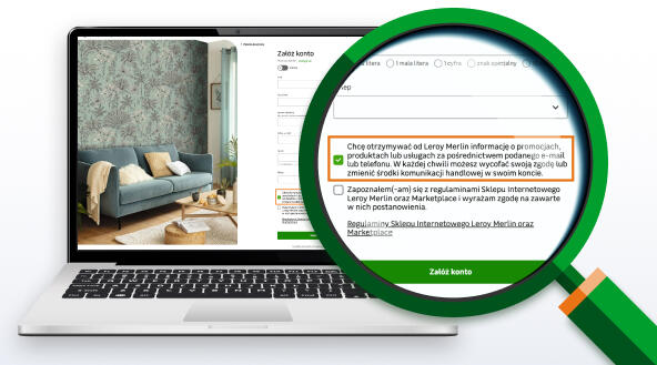 grafika komputer zbliżenie na zgody marketingowe