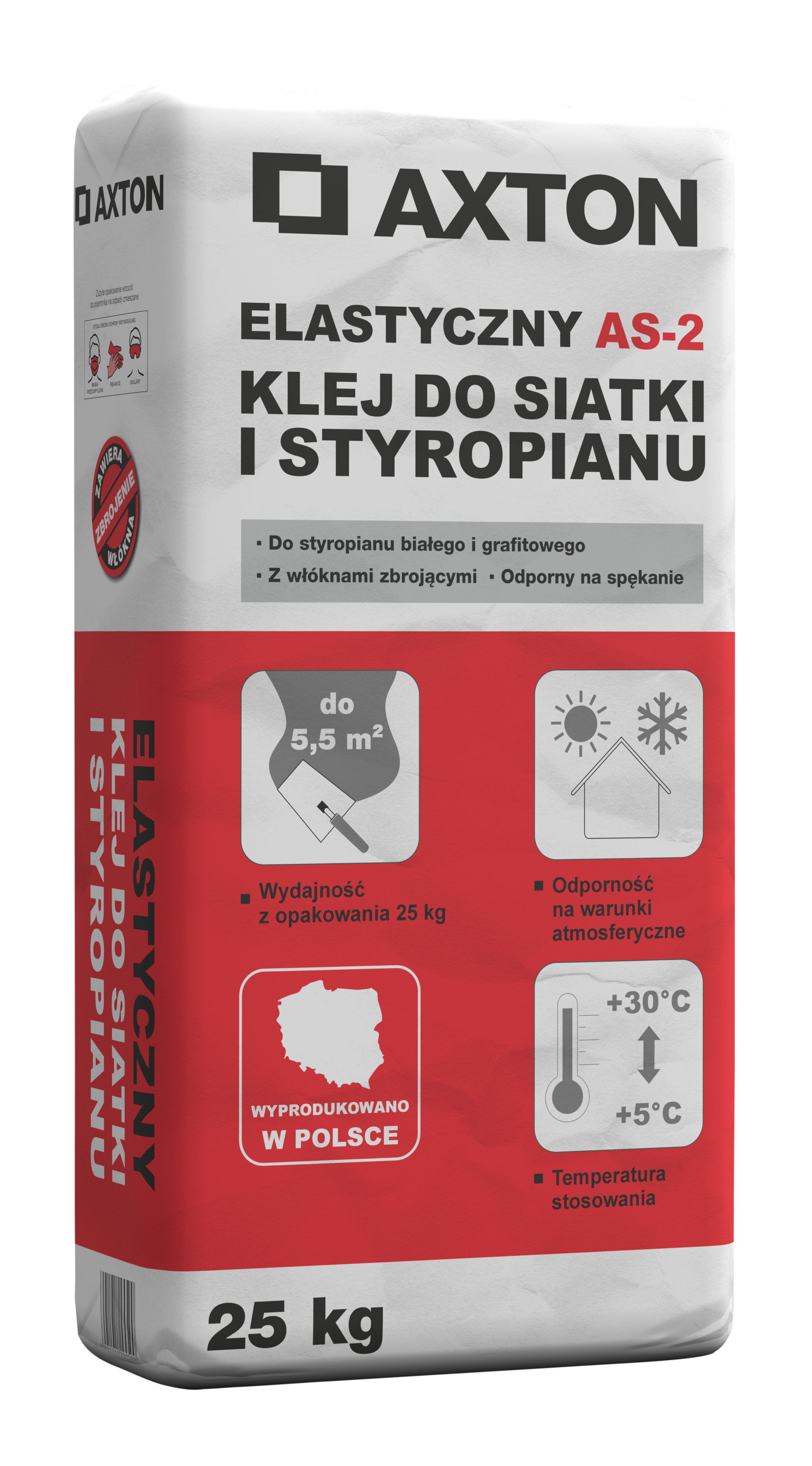 Klej do styropianu i siatki AS-2 25 kg AXTON