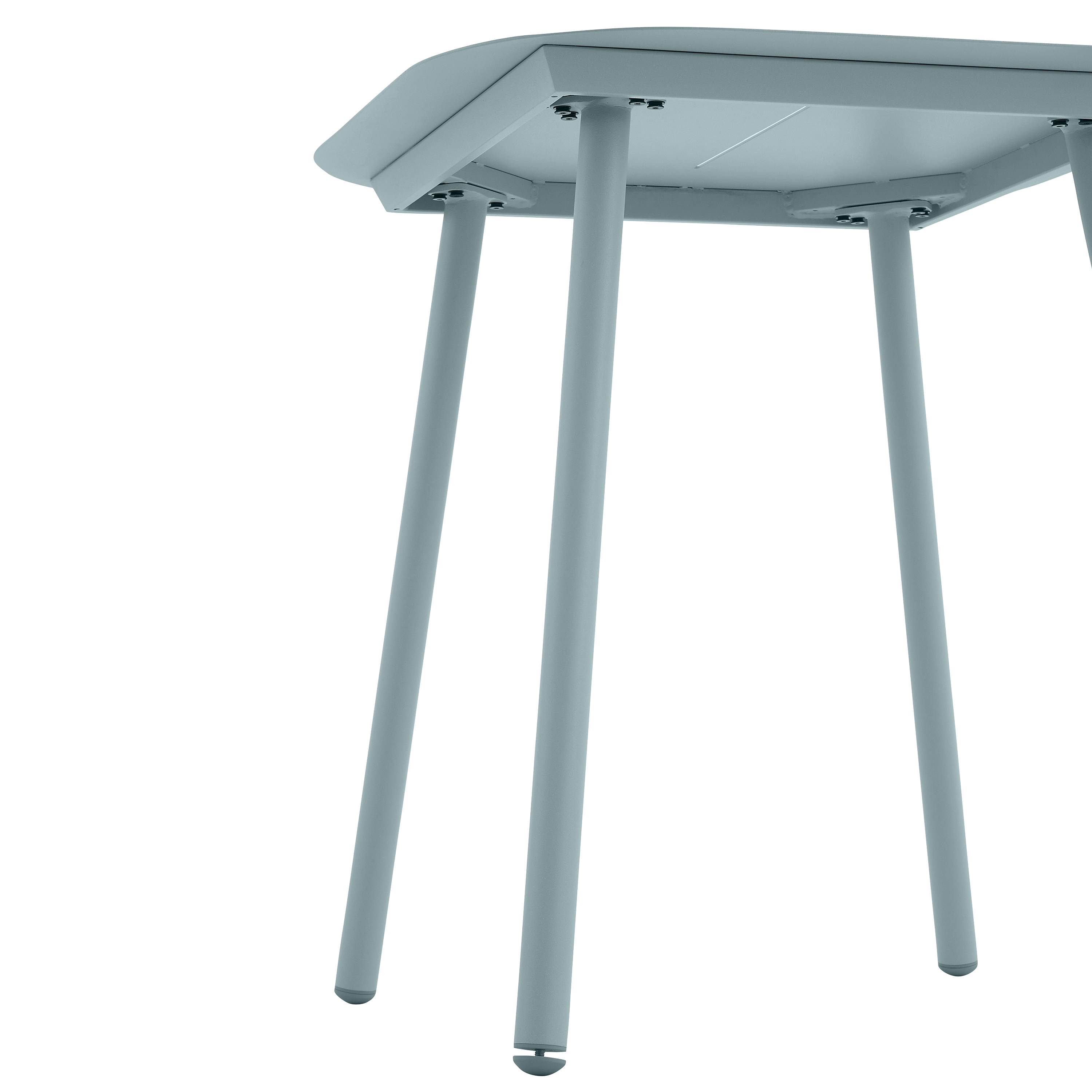 Tavolo da pranzo per giardino ANAFI NATERIAL struttura e superficie in alluminio blu per 2 persone 70x70cm - 14