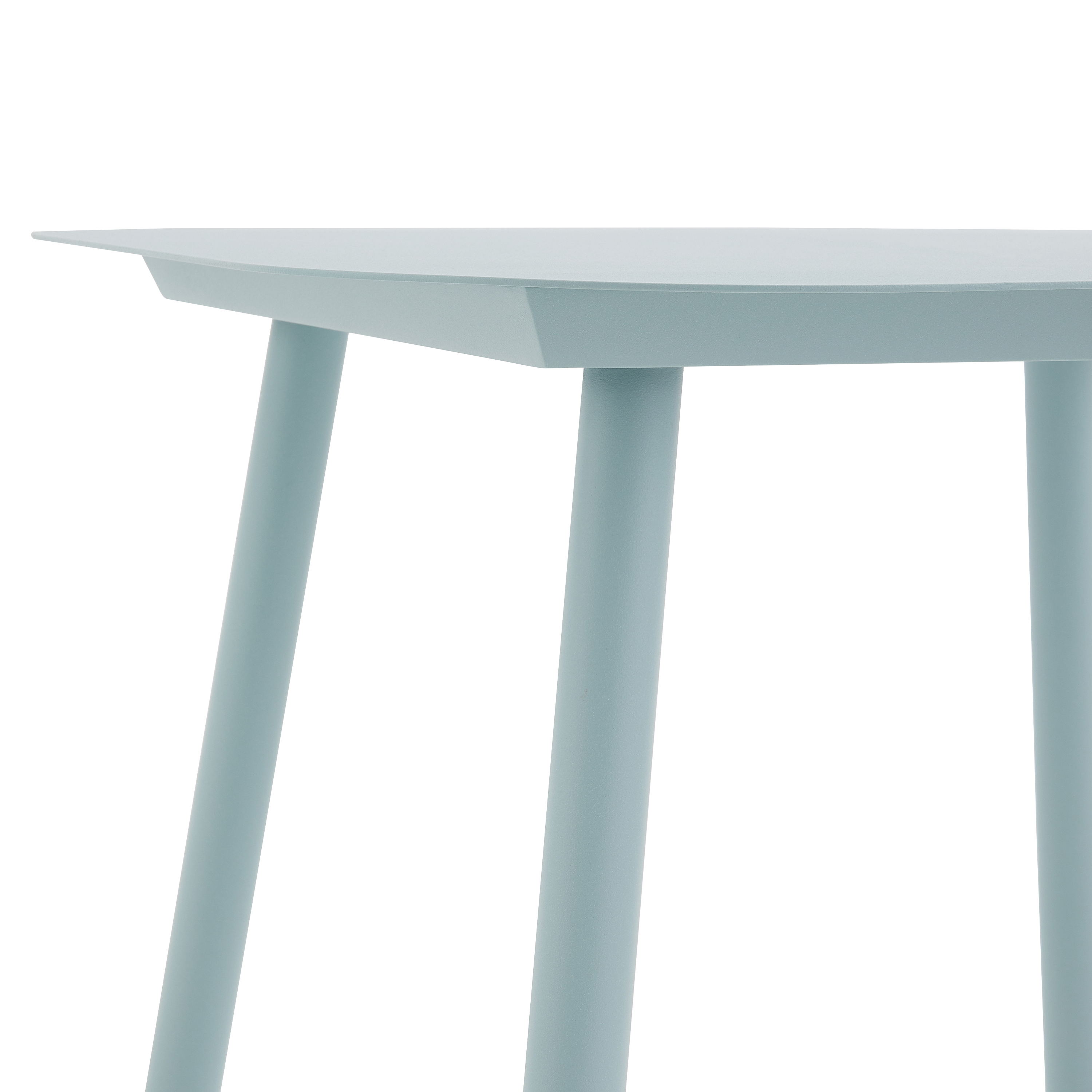 Table de jardin NATERIAL Anafi carrée aluminium bleu céladon, 2 personnes - 8