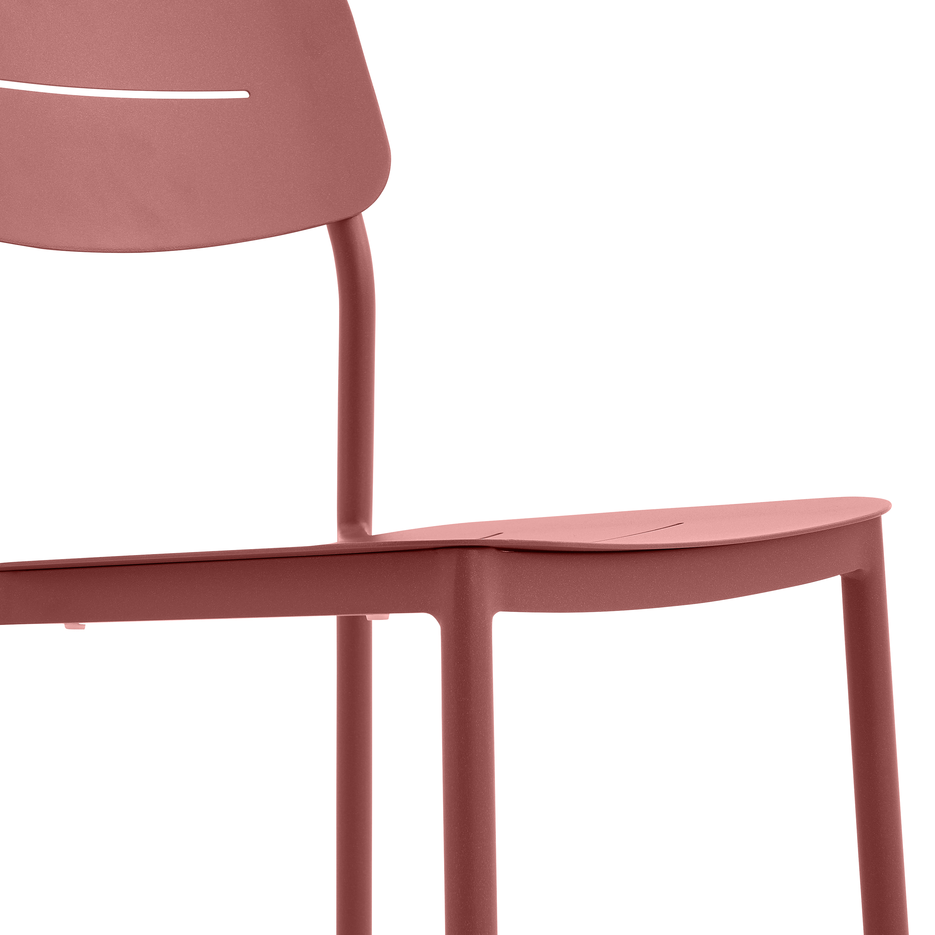 Sedia da giardino in alluminio Anafi NATERIAL, seduta in alluminio rosso - 24
