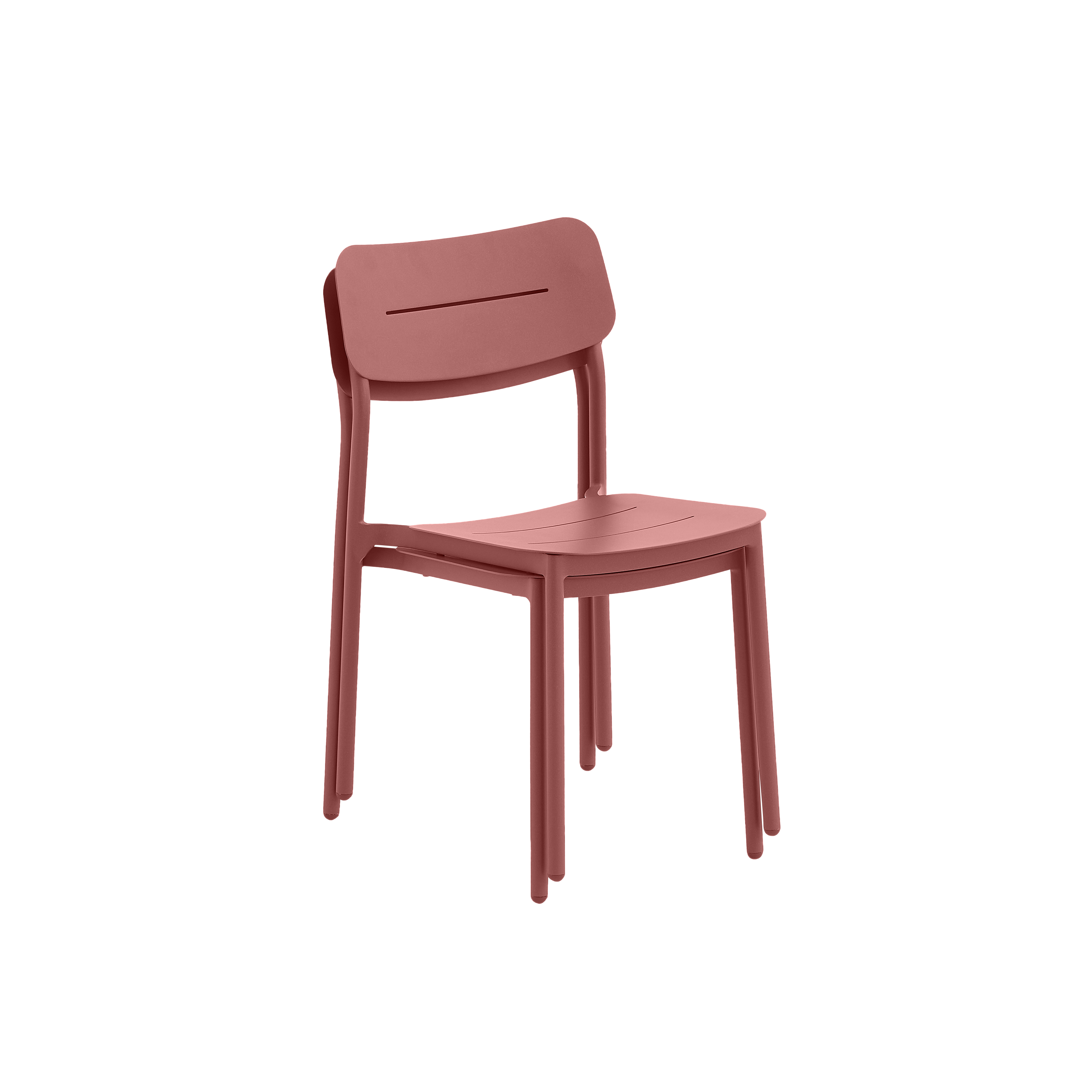 Sedia da giardino in alluminio Anafi NATERIAL, seduta in alluminio rosso - 12