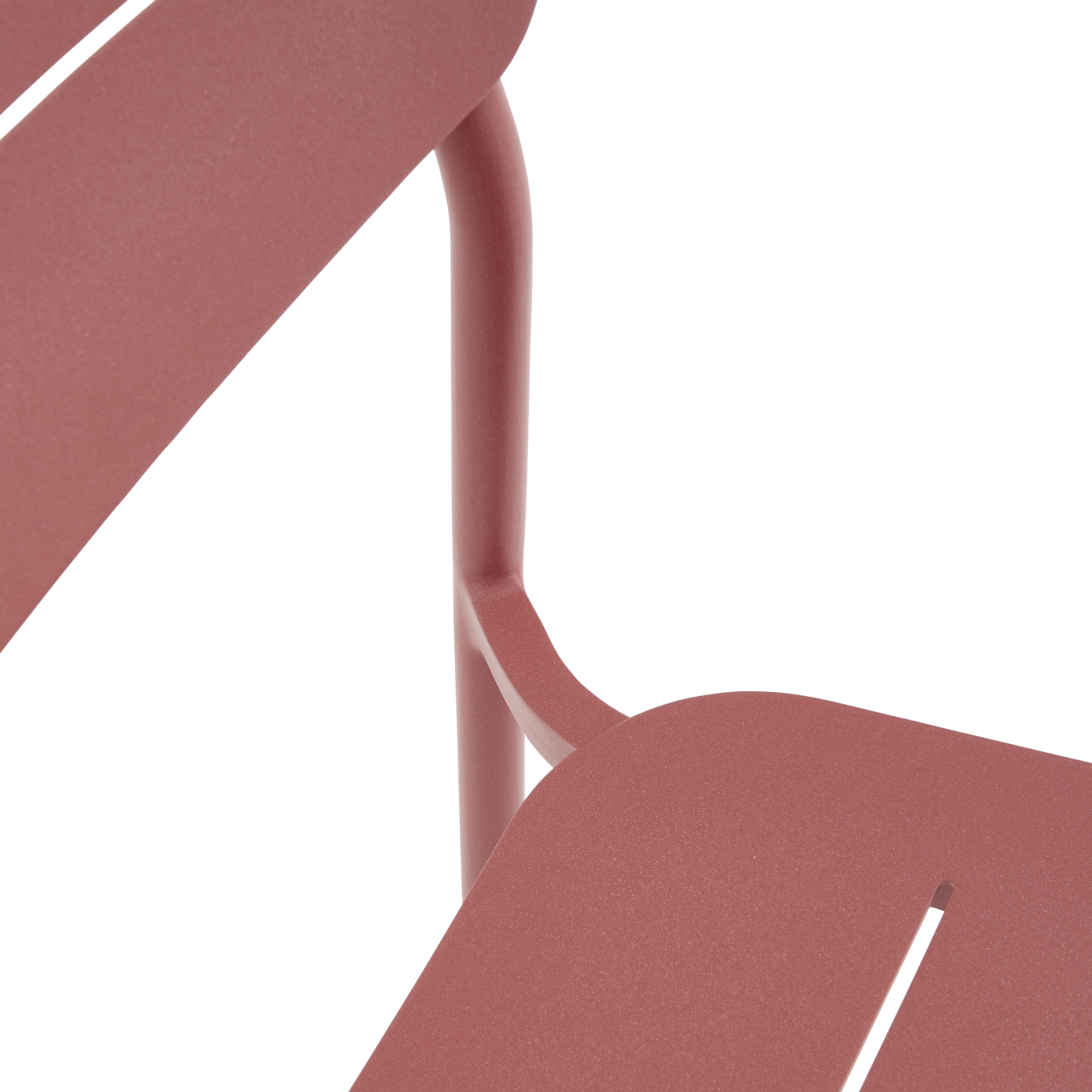 Sedia da giardino in alluminio Anafi NATERIAL, seduta in alluminio rosso - 22