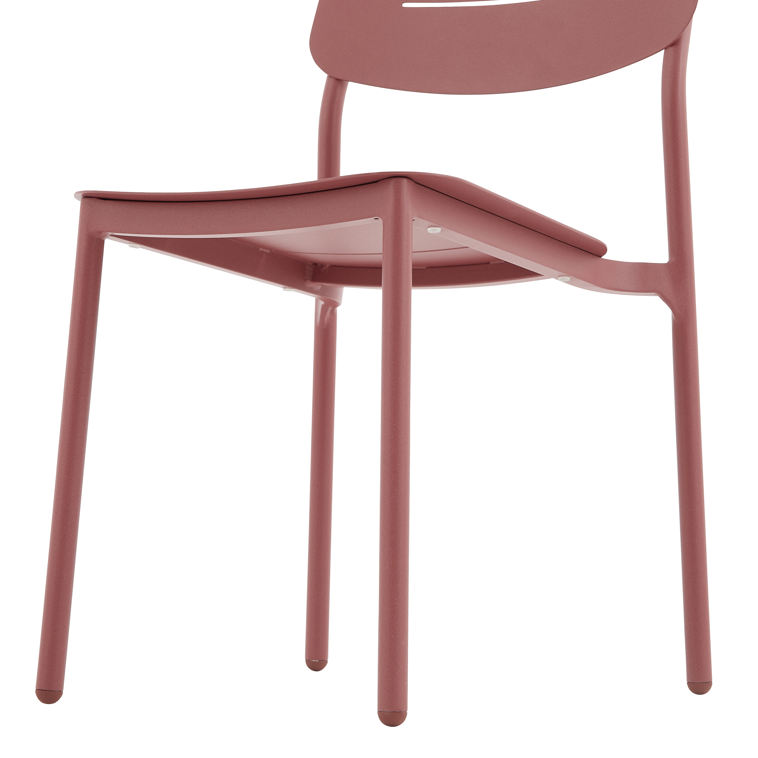Sedia da giardino in alluminio Anafi NATERIAL, seduta in alluminio rosso - 21