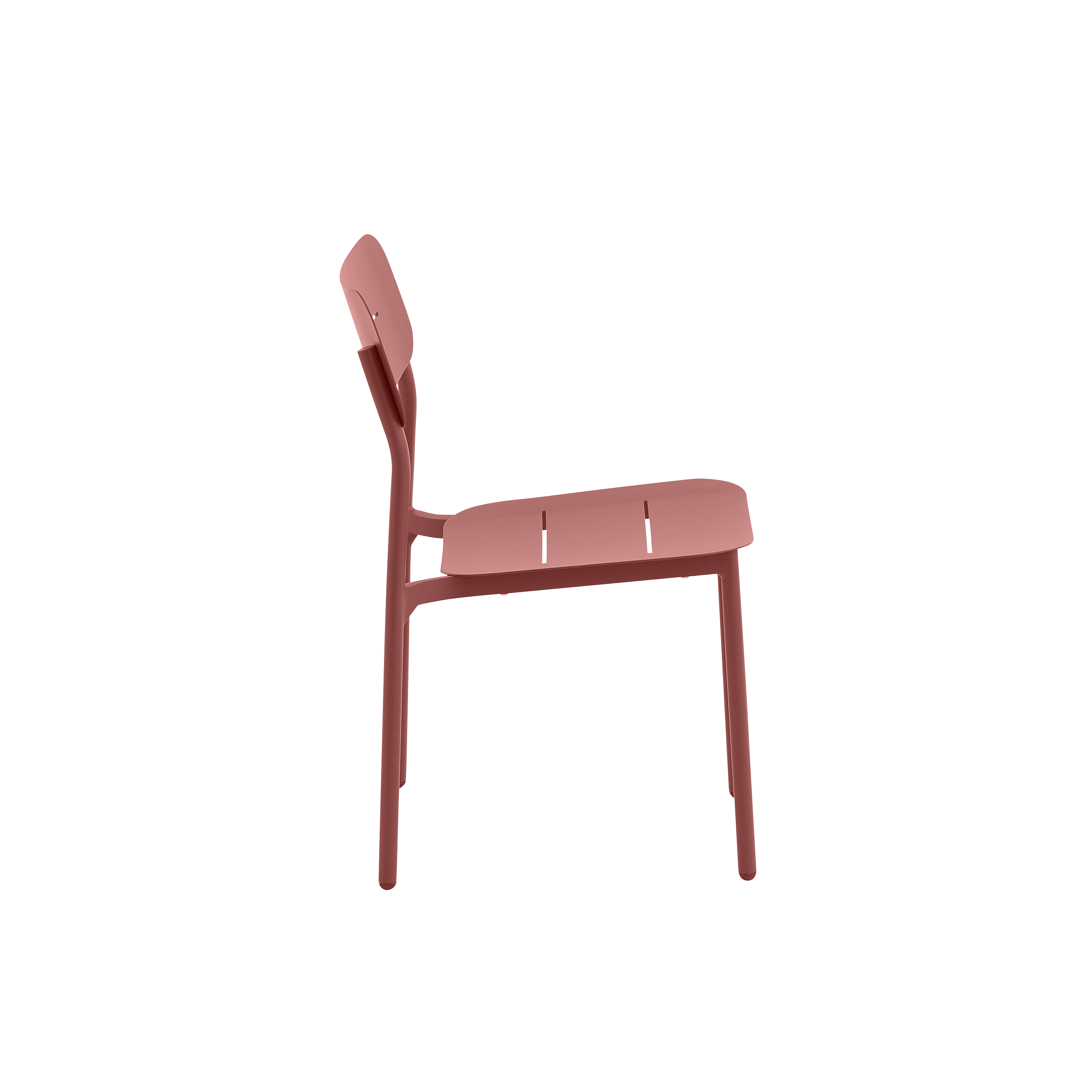 Sedia da giardino in alluminio Anafi NATERIAL, seduta in alluminio rosso - 11