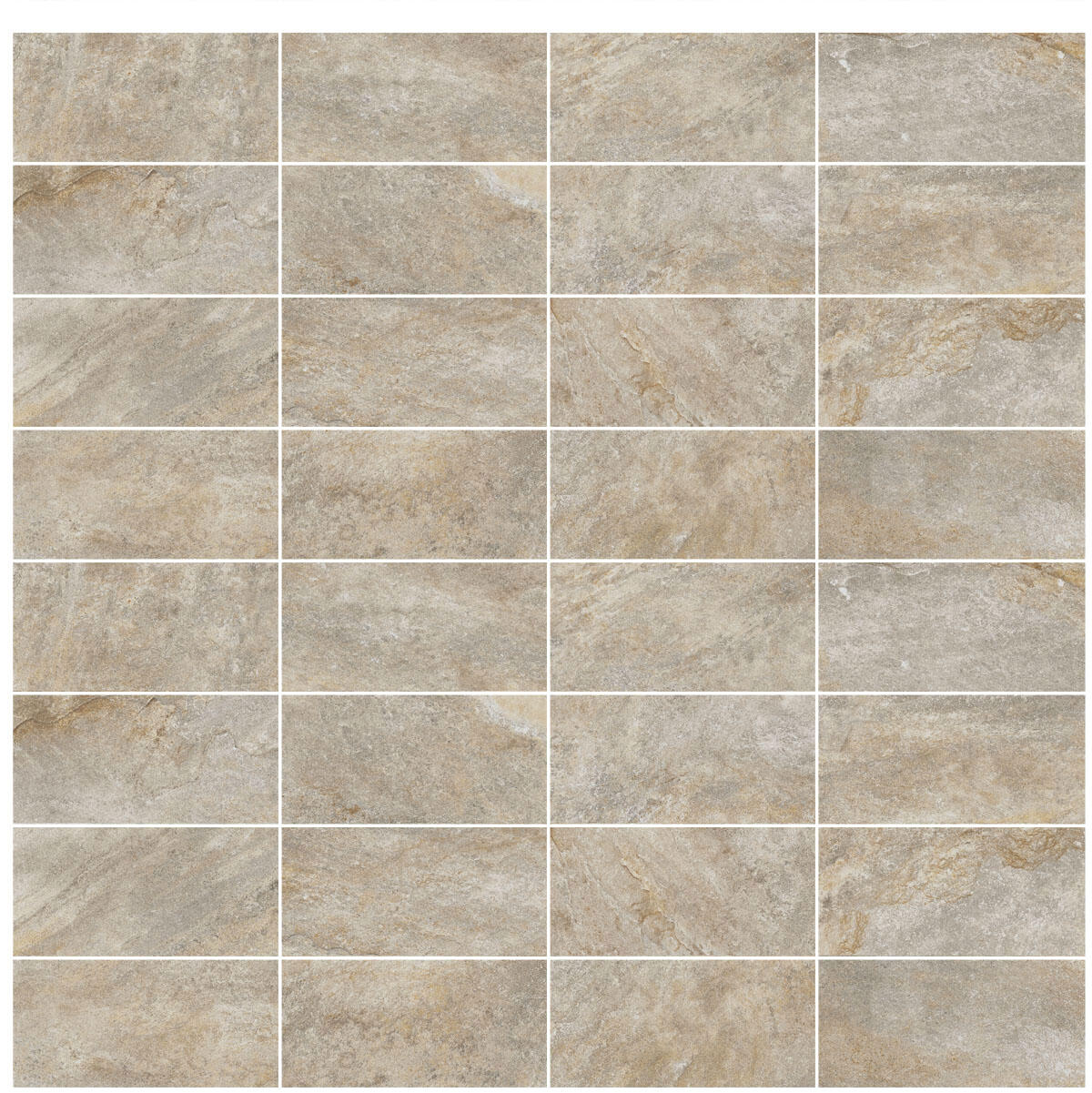 Piastrella da pavimento esterno in gres porcellanato 15 x 30 cm non rettificato smaltato beige opaco Pietra Brasile R11 traffico intenso (pei 4/5) Sp. 9 mm 0.99 mq - 2