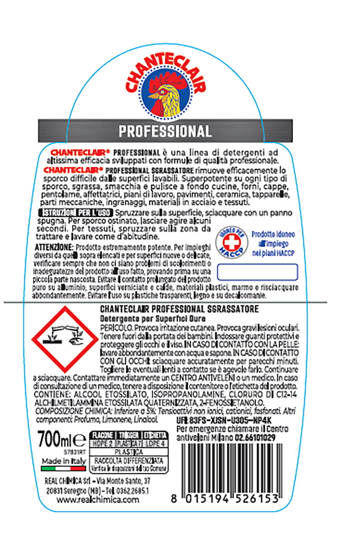 Detergente CHANTECLAIR sgrassatore 0.7 L - 2