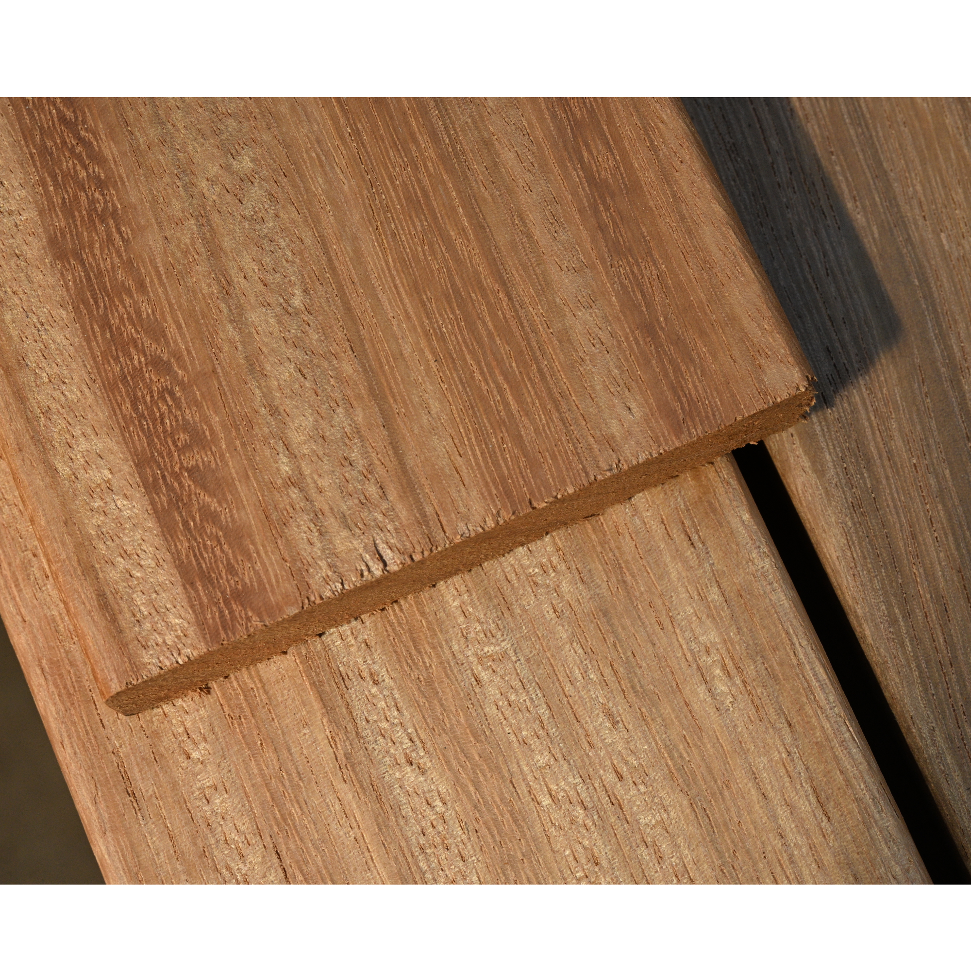 Pack 5 lamas madera tropical Tali 9 x 210 cm y 19 mm marrón MIBAWOOD clase de uso 4 - 22
