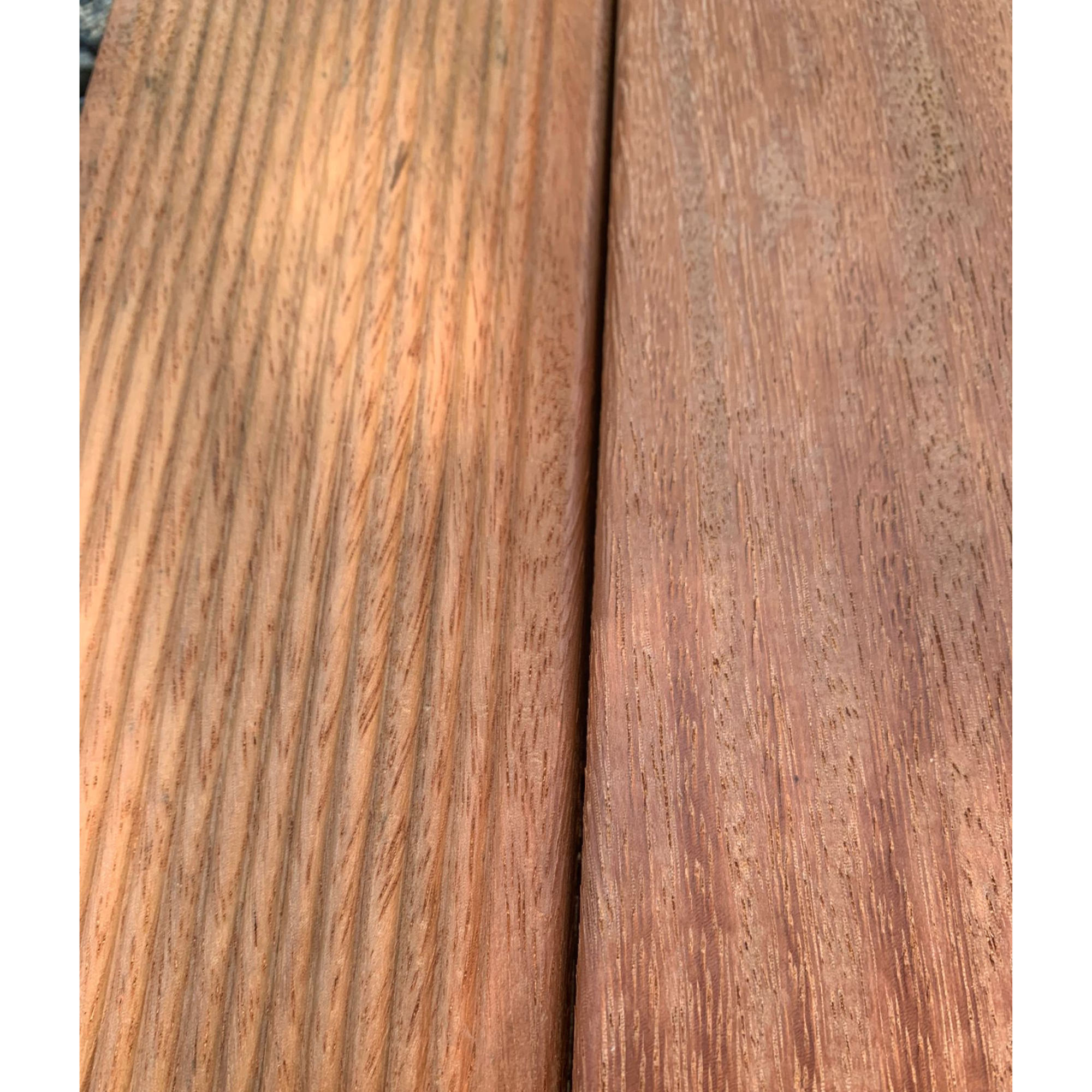 Pack 5 lamas madera tropical Tali 9 x 210 cm y 19 mm marrón MIBAWOOD clase de uso 4 - 20