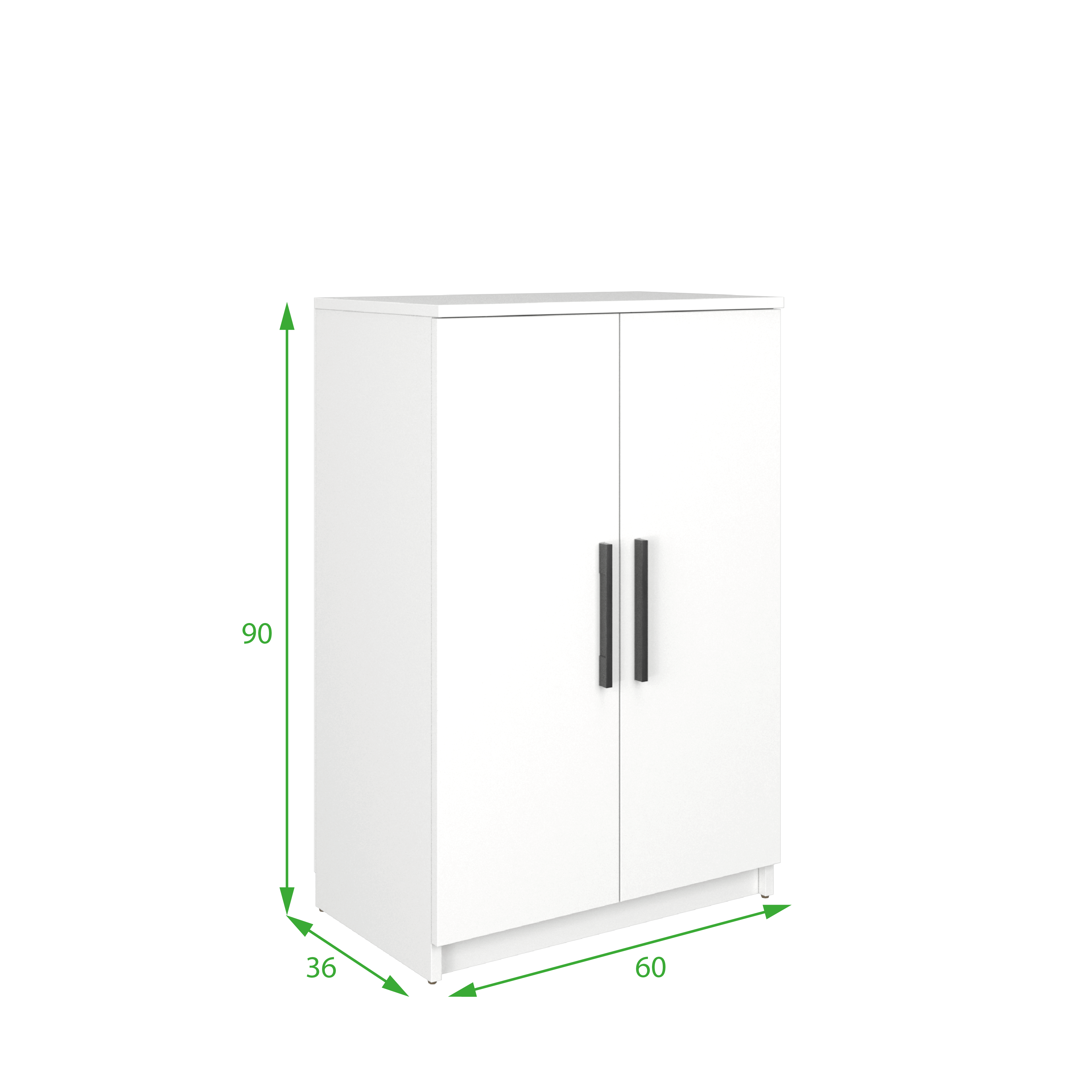 Sapateira NIMES BRANCO 2 PORTAS 18 PARES 90X60X36CM - 6