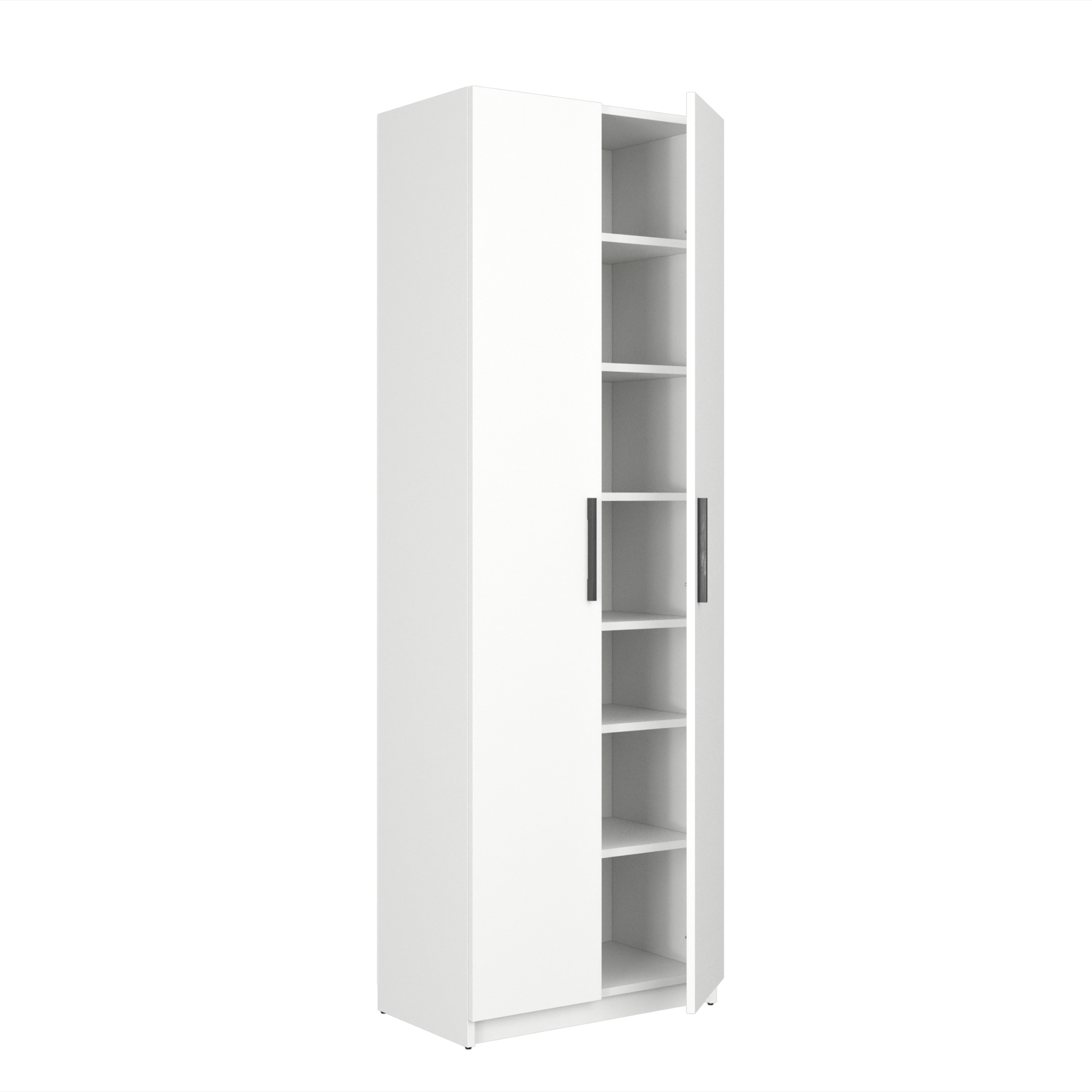 Zapatero Home Nimes con 2 compartimentos para 21 pares en melamina color blanco 60x180x36 cm - 3