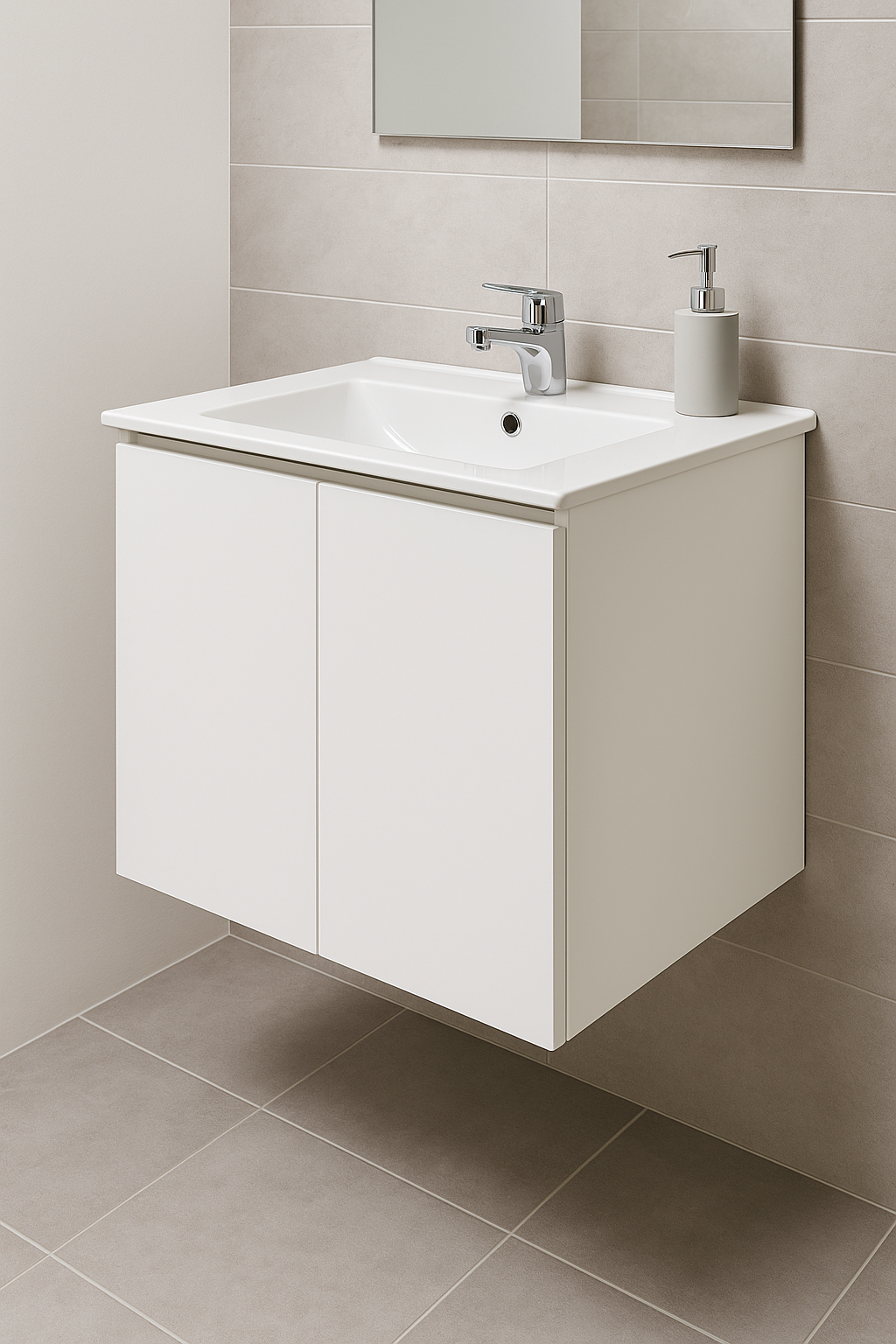 Móvel casa de banho 2 portas branco 60x45x53 cm Essential Sensea - 2
