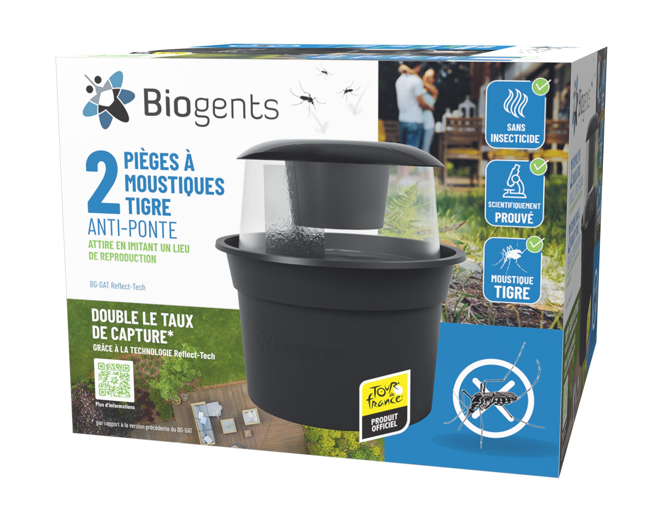 Antimoustiques piège volants BIOGENTS, 2x bg-gat reflect tech: •	2x filets sécur - 4
