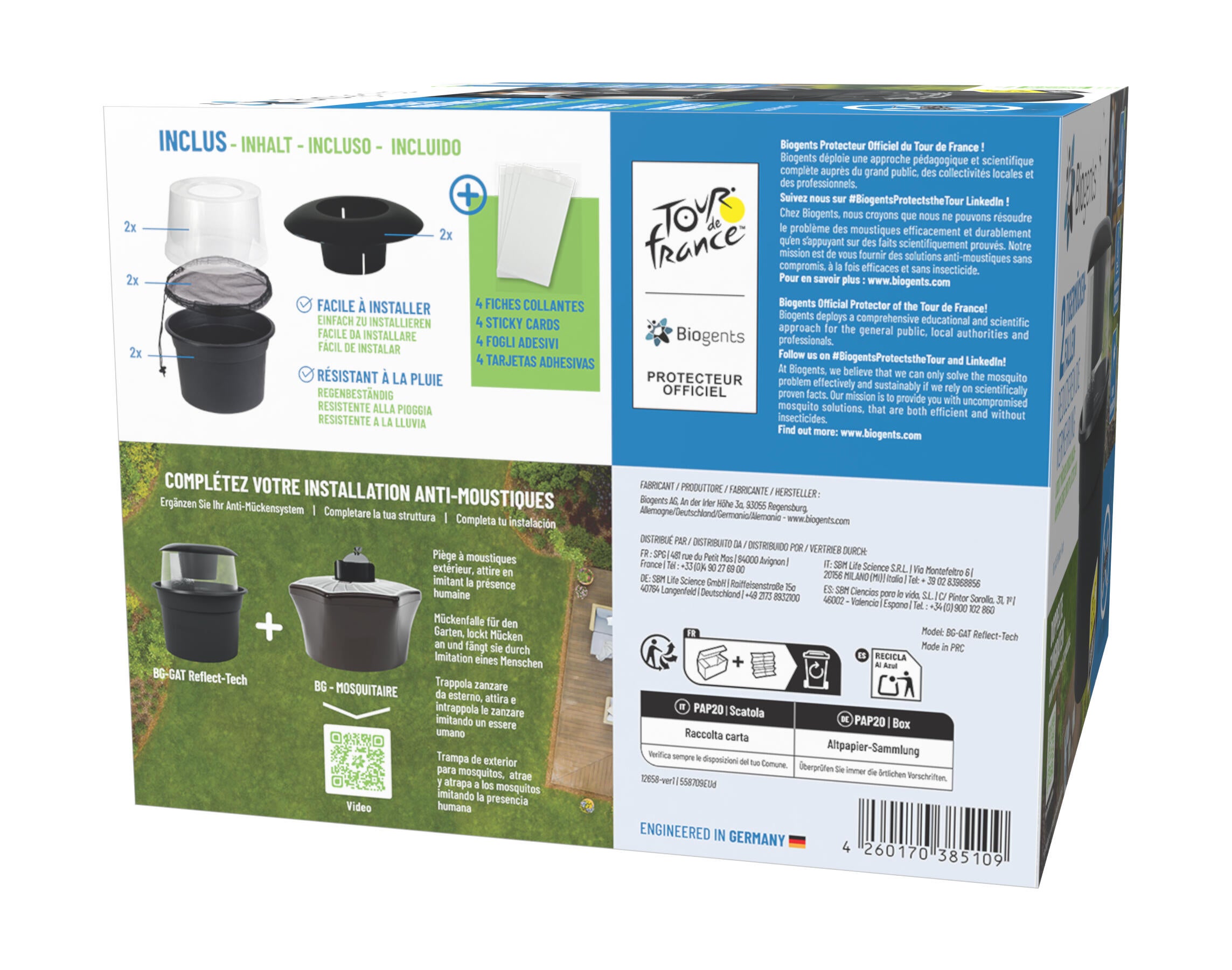 Antimoustiques piège volants BIOGENTS, 2x bg-gat reflect tech: •	2x filets sécur - 3