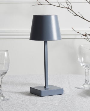 Lámpara de mesa metálica inalámbrica y recargable, color negro, 5200 Lámpara de mesa metálica inalámbrica y recargable, color negro, 5200