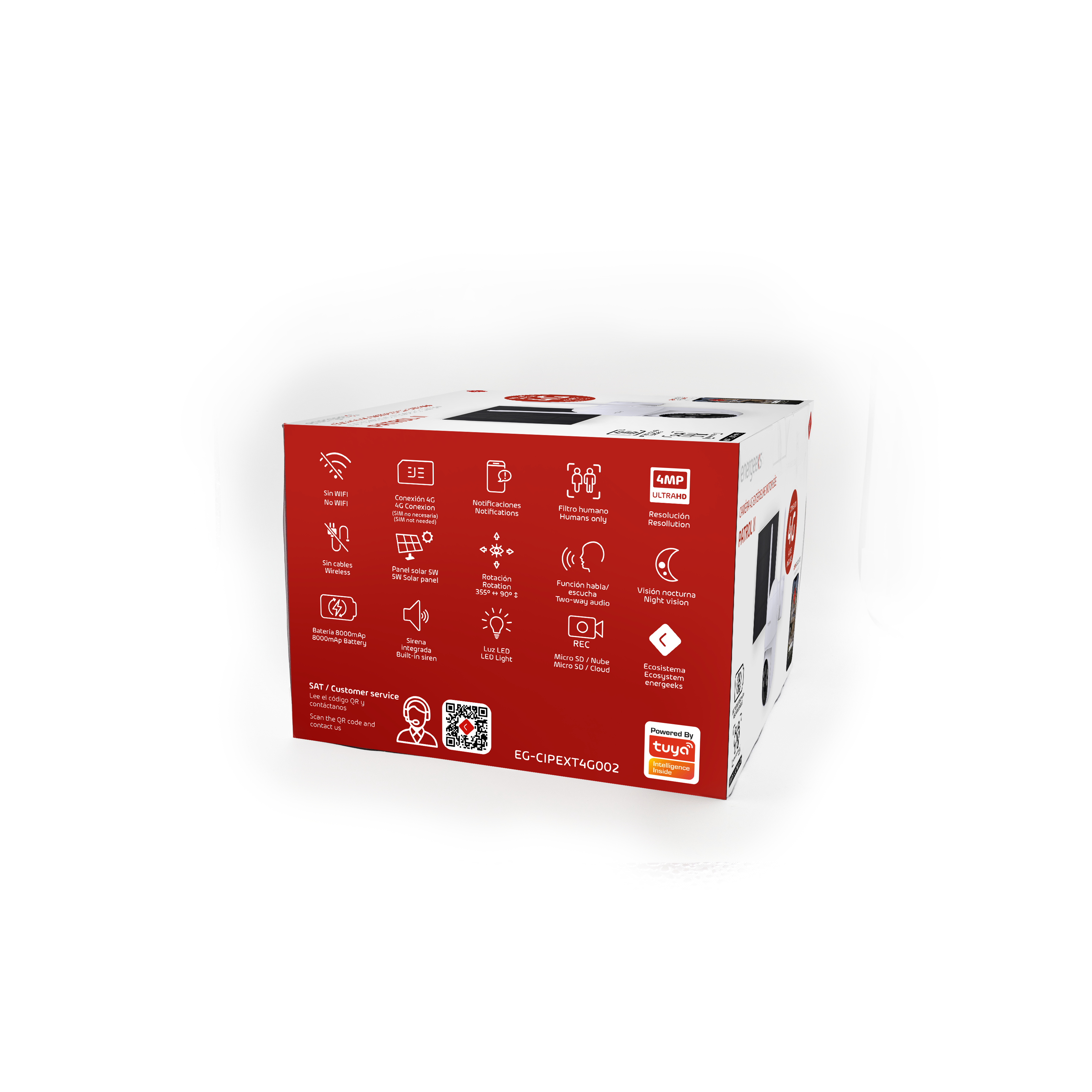 Câmara exterior 4G com bateria e painel solar 5 W - 4
