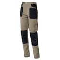 PANTALON DE TRABAJO MULTIBOLSILLOS REFORZADO BEIGE TALLA 2XL ISSA 8730B - 1