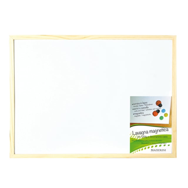 Lavagna magnetica Cornice legno naturale 60x45 cm