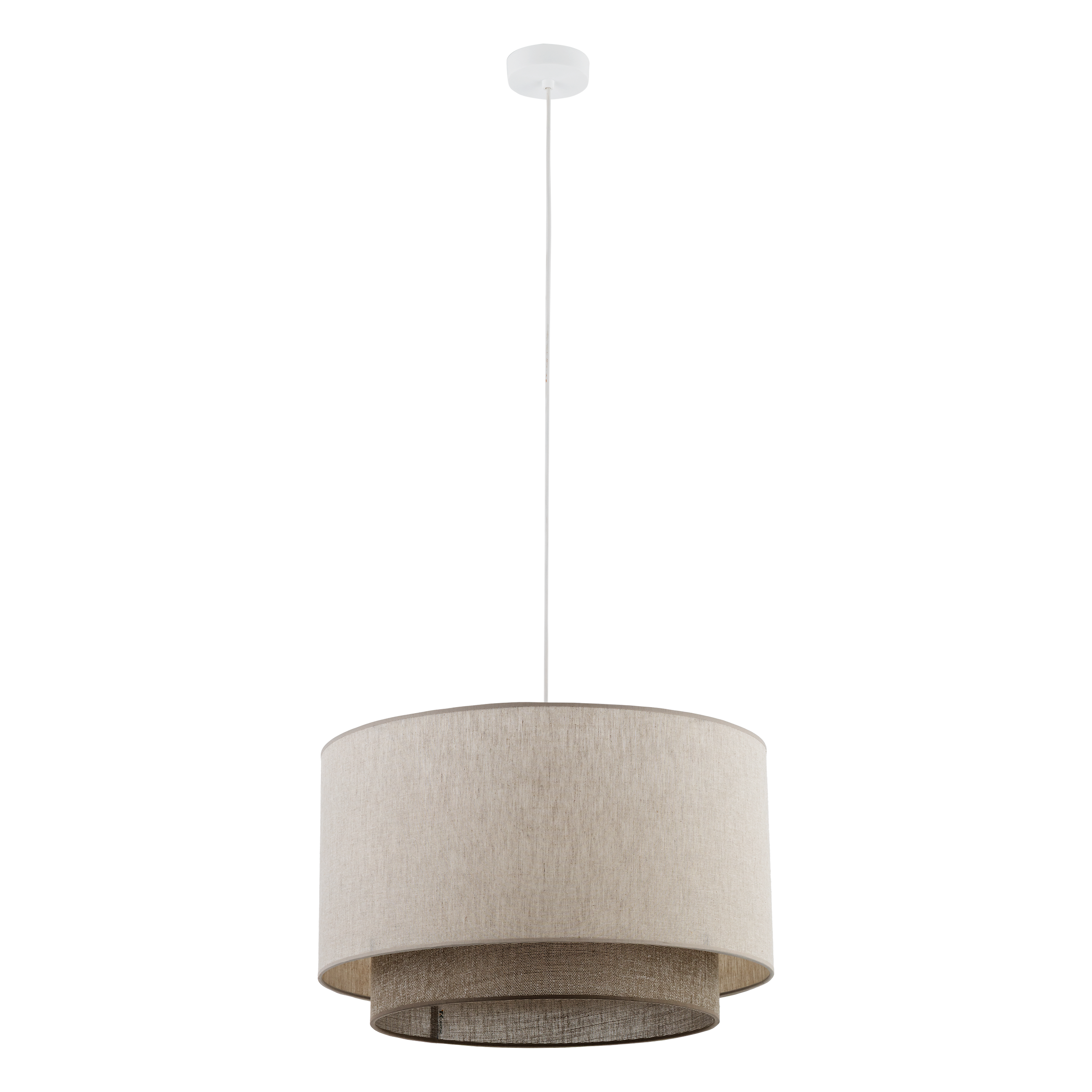 Lampa wisząca Duo 1xE27 50 cm white nature beżowa TK LIGHTING - 5