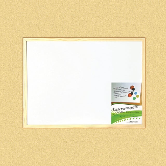 Lavagna magnetica Cornice legno naturale 45x30 cm