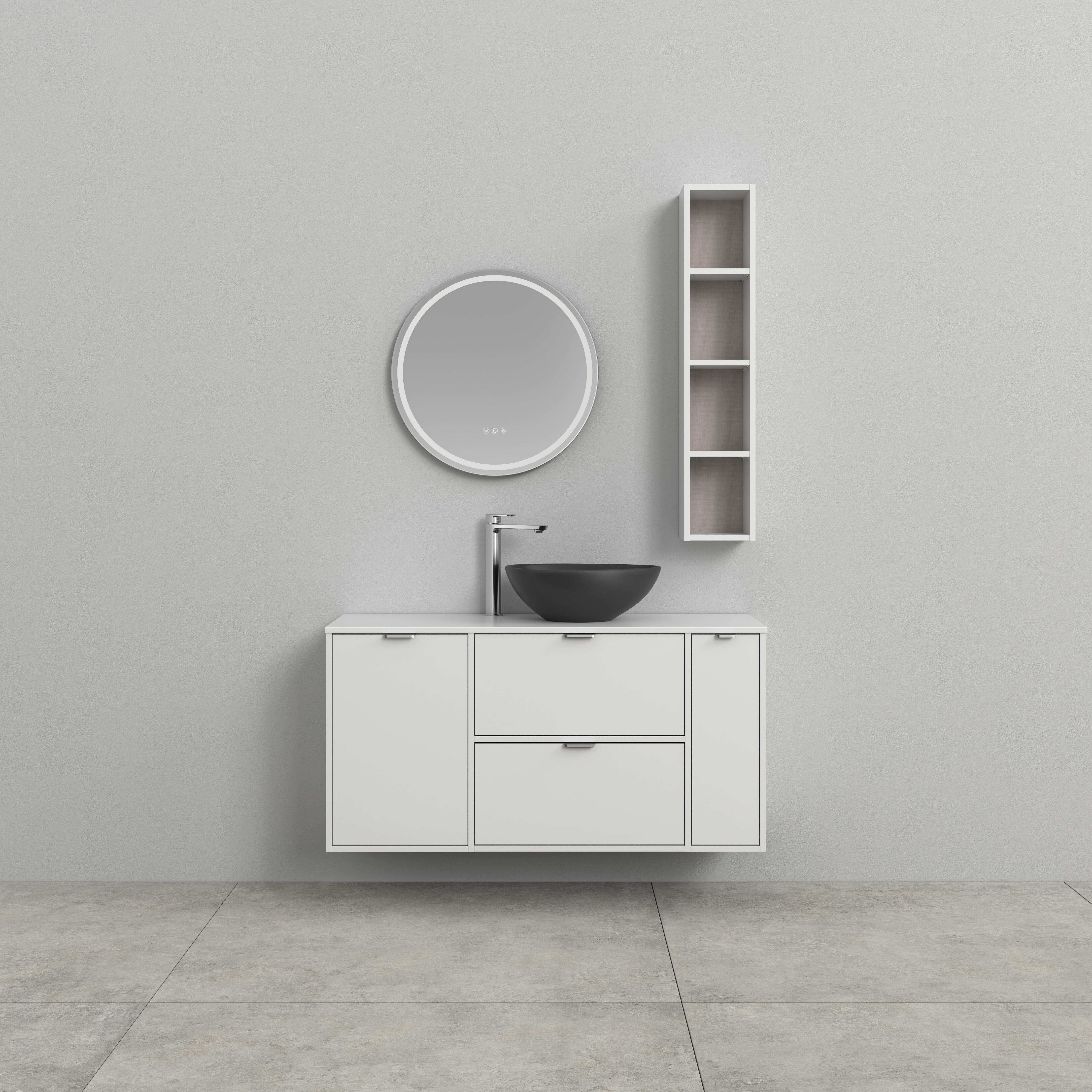 Szafka łazienkowa wisząca otwarta górna Atrato 20x22x100 cm biała Cersanit - 3