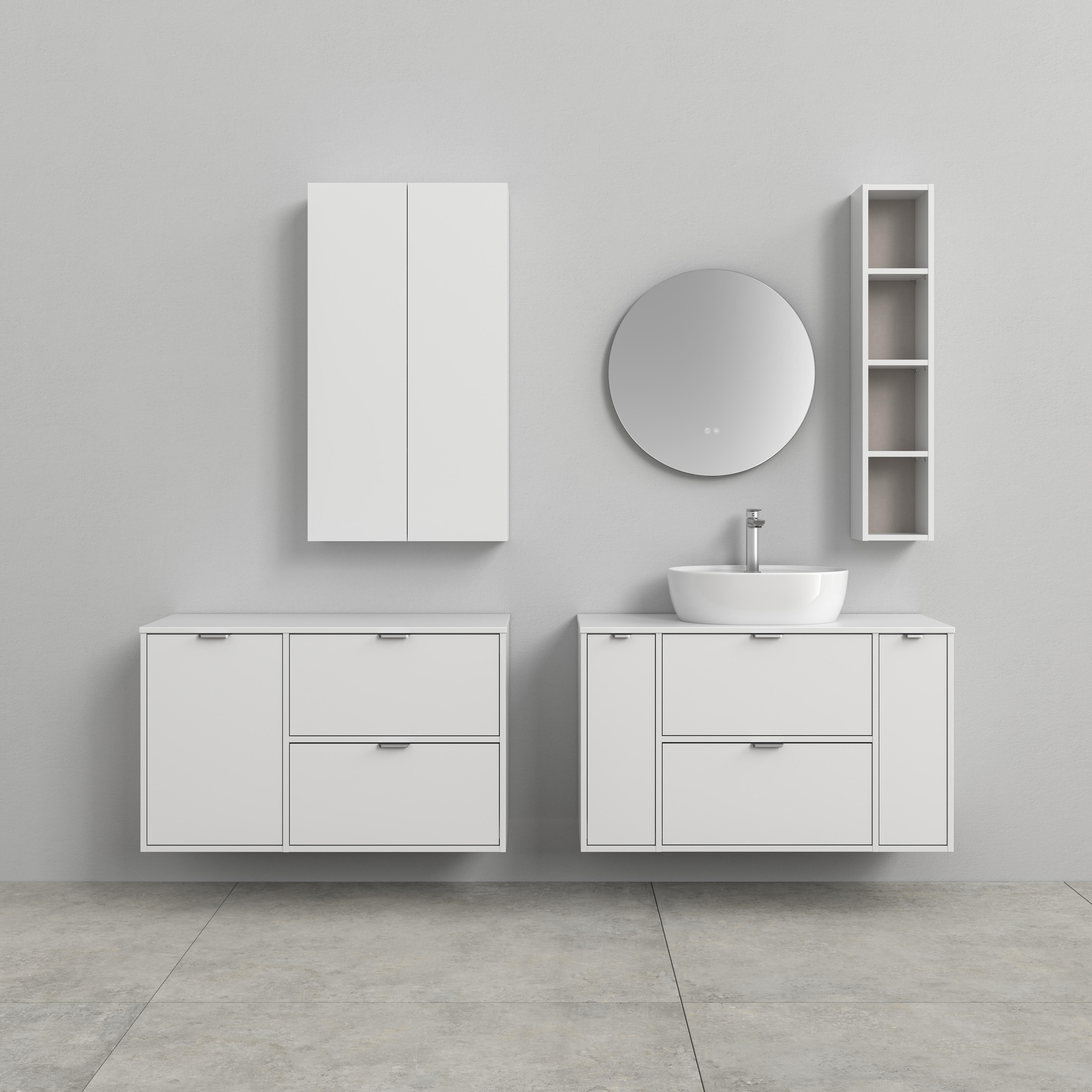 Szafka łazienkowa wisząca otwarta górna Atrato 20x22x100 cm biała Cersanit - 2