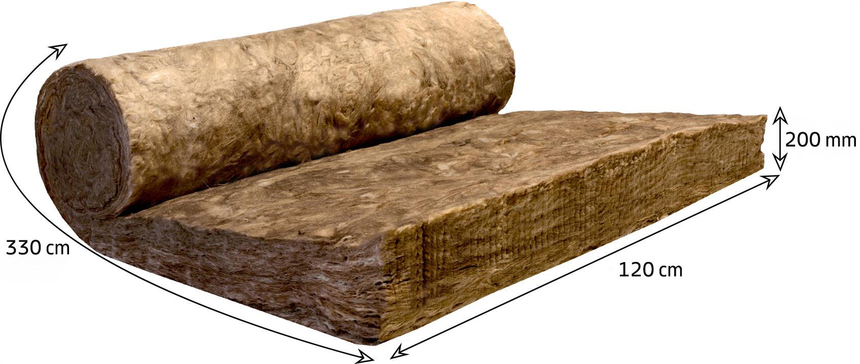 Rouleau de laine de verre comble 035 nu, Ep.200mm, 3.3x1.2m KNAUF - 2